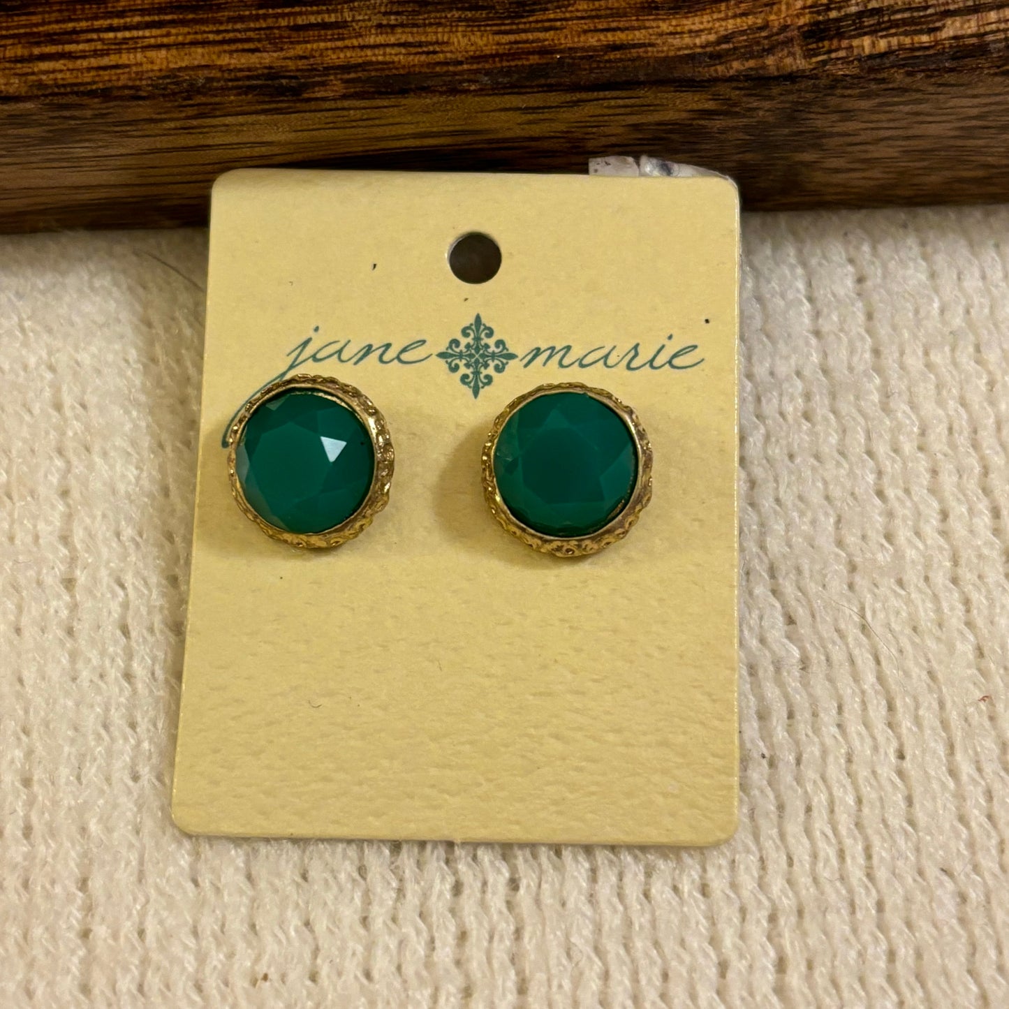 Jane Marie Teal Post Back Earrings