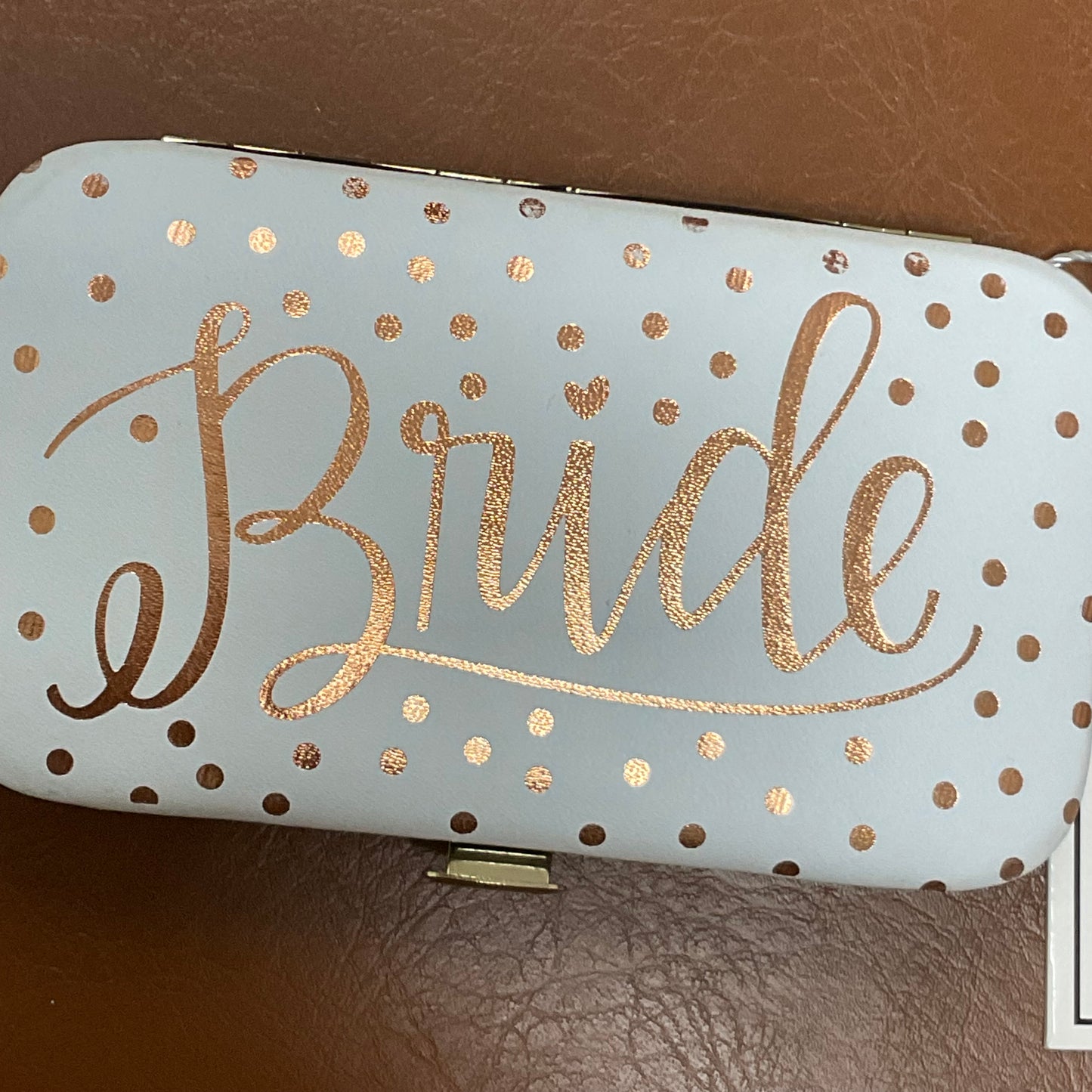 Mary Square “Bride” Manicure Set Hard Travel Case