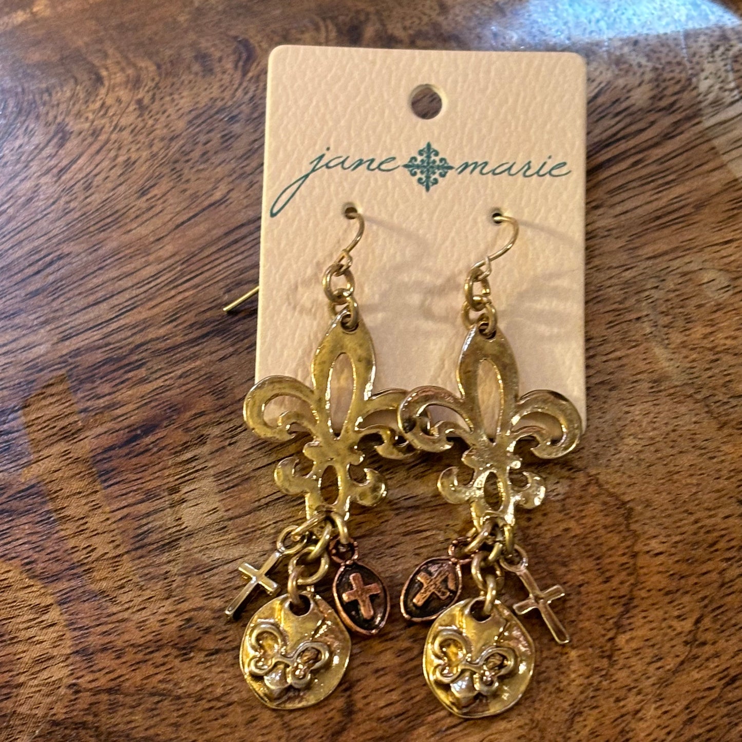 Jane Marie Fleur De Lis Dangle Earrings