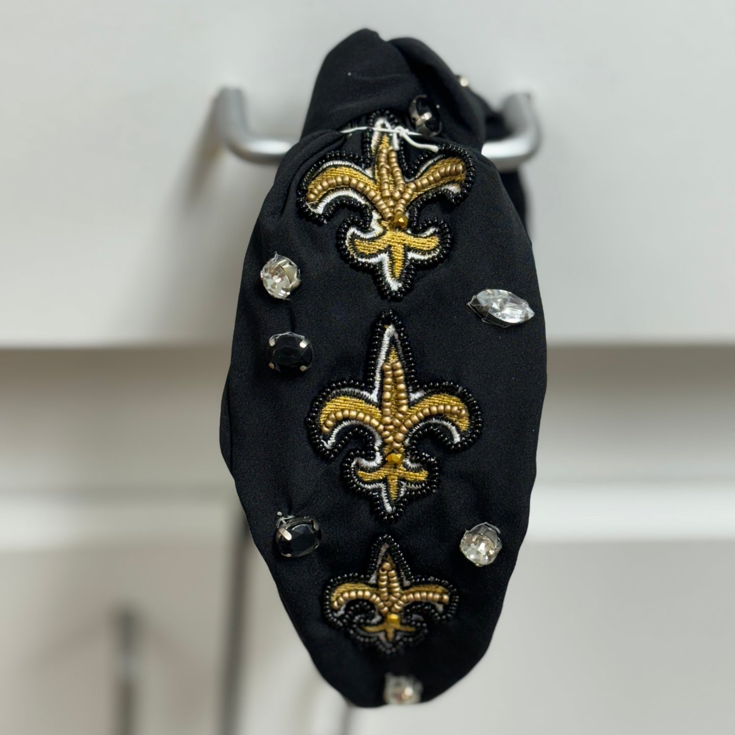GameDay: Fleur de Lis Seed Bead Headband