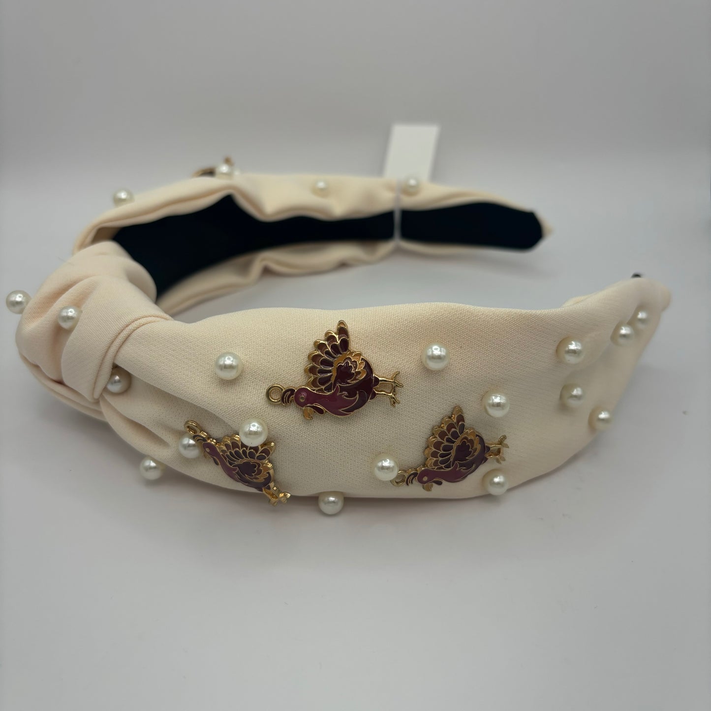 Fall Leaves or Turkey Headbands Embellished with Pearls
