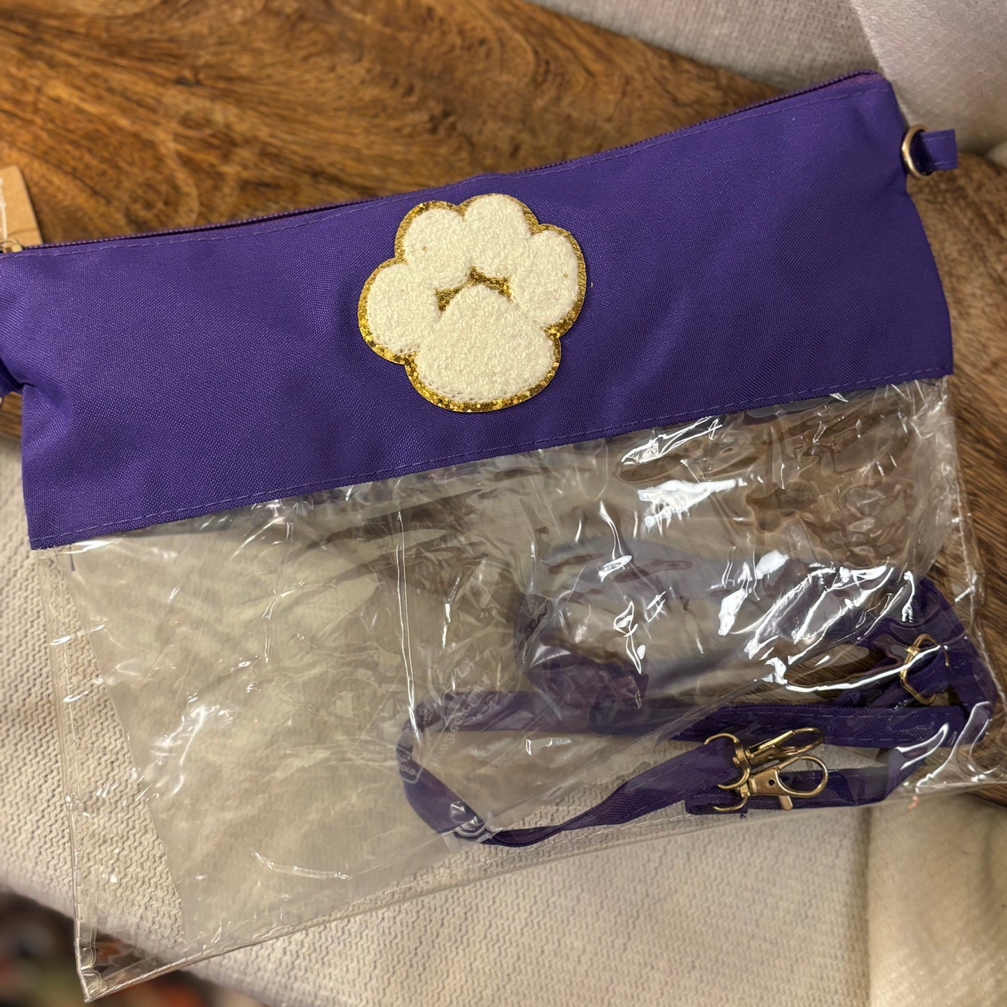 Stadium Bag: Clear Crossbody Purse • Paw