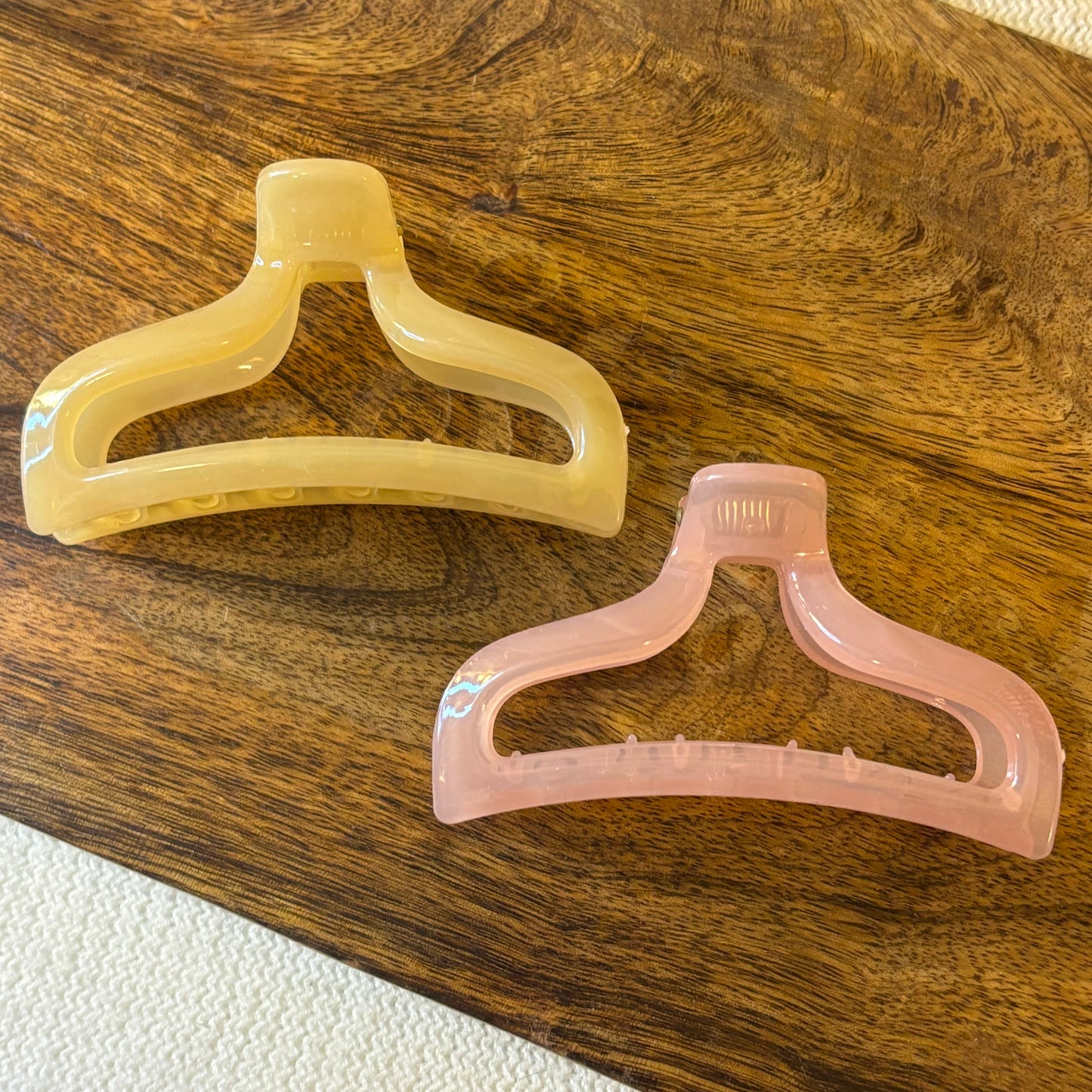 Set of 2 Hair Claw Clips 3.5” Long