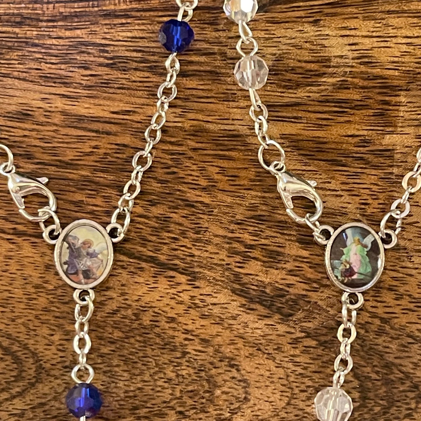 Auto Rosary with Blue or Clear Beads