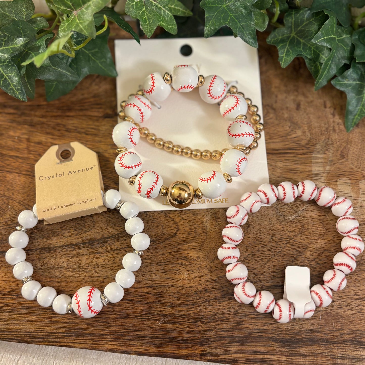 Baseball Stretch Bracelet or Bracelet Set