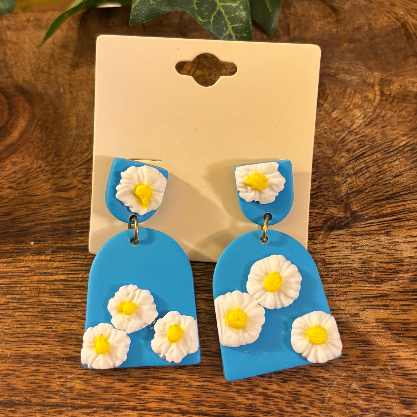 Daisy Polymer Clay Post Back Earrings