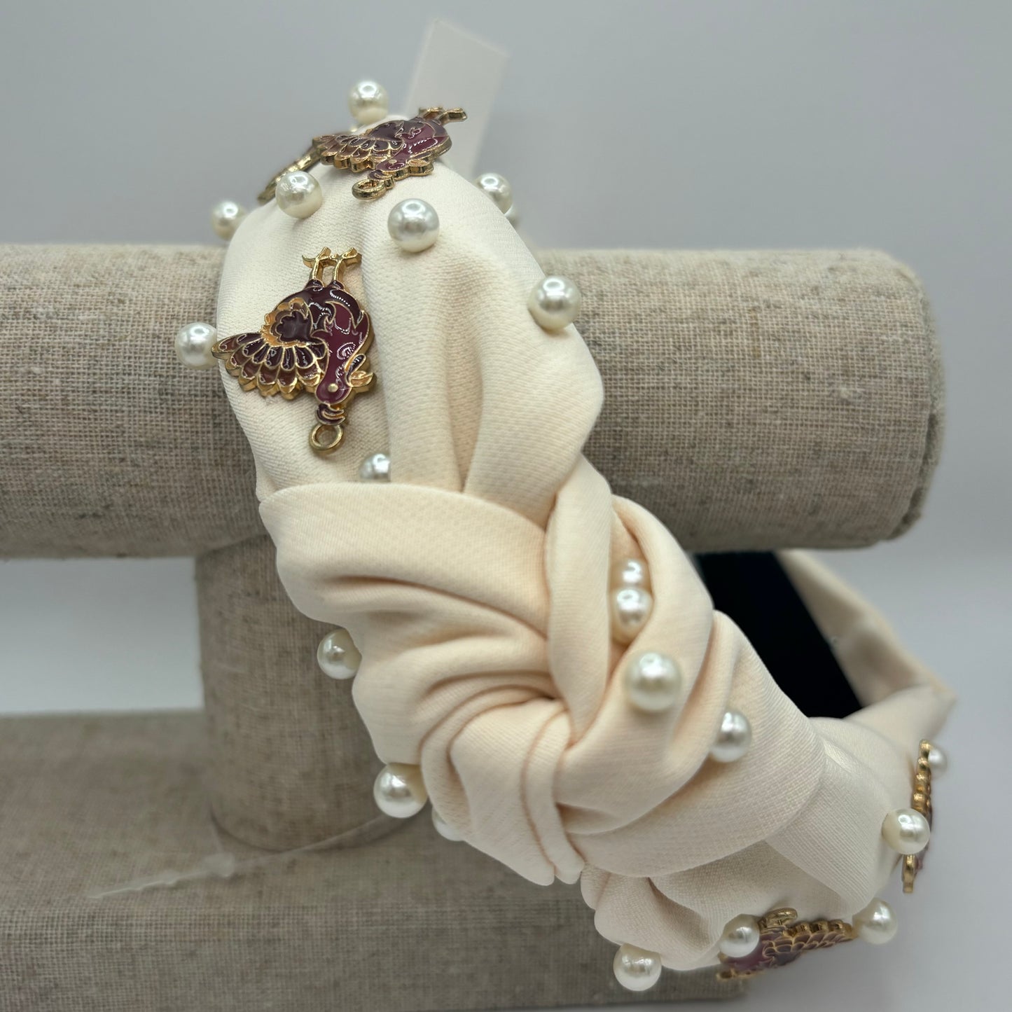 Fall Leaves or Turkey Headbands Embellished with Pearls