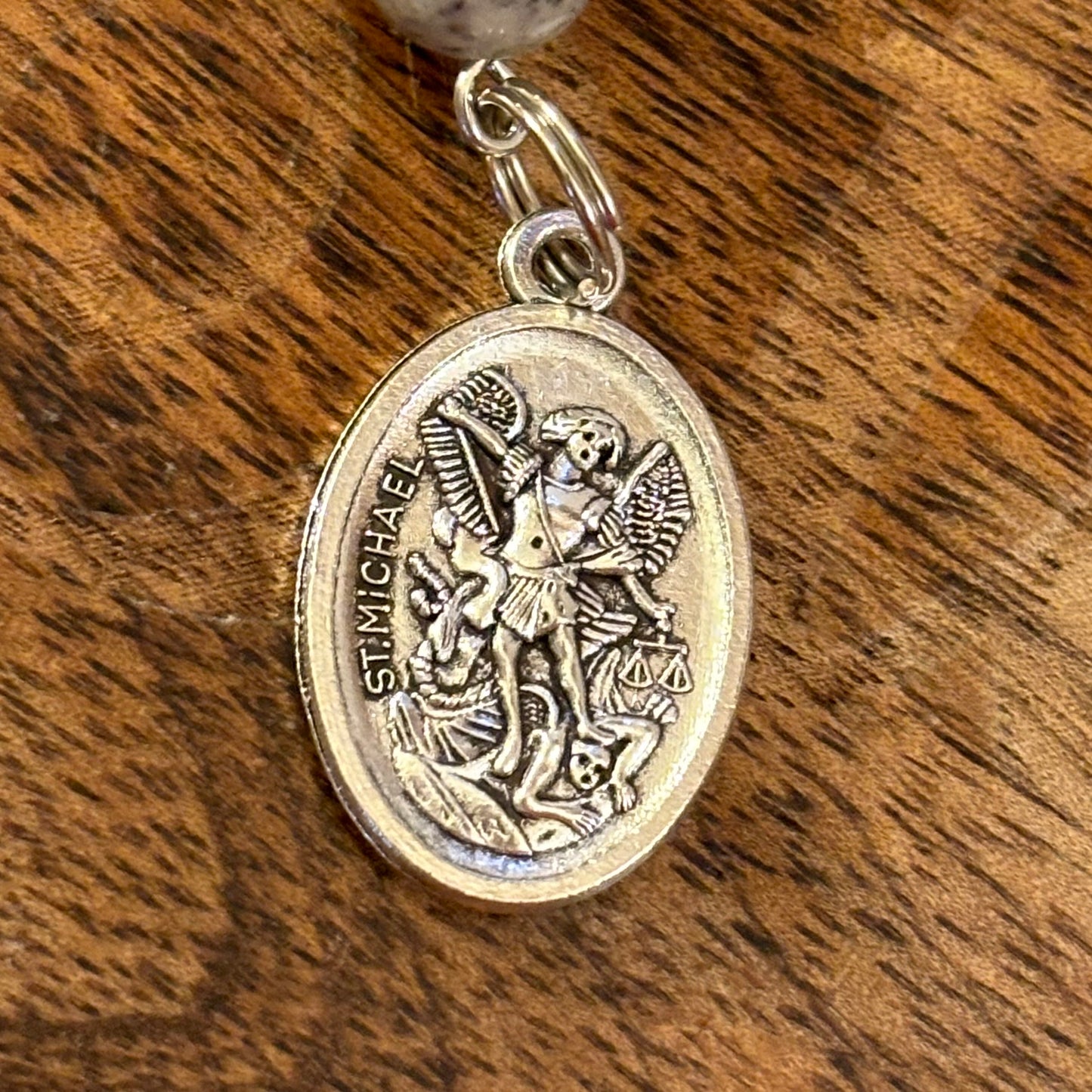 Saint Michael Medal Rosary Marker/Key Clip