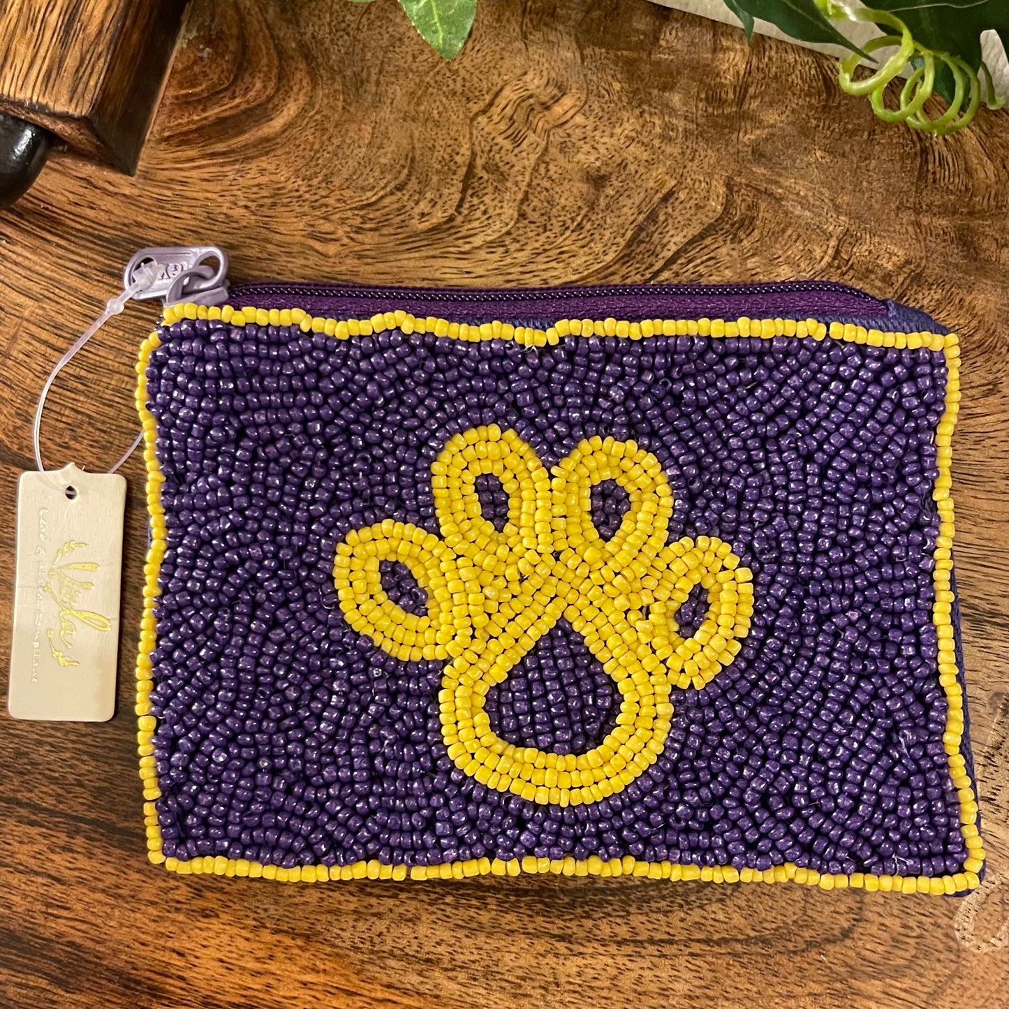 GameDay: Tigers Seed Bead Zippered Pouch