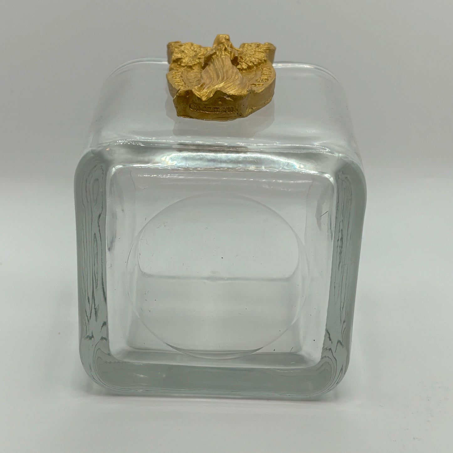 Glass Vase featuring a Gold Guardian Angel Intaglio