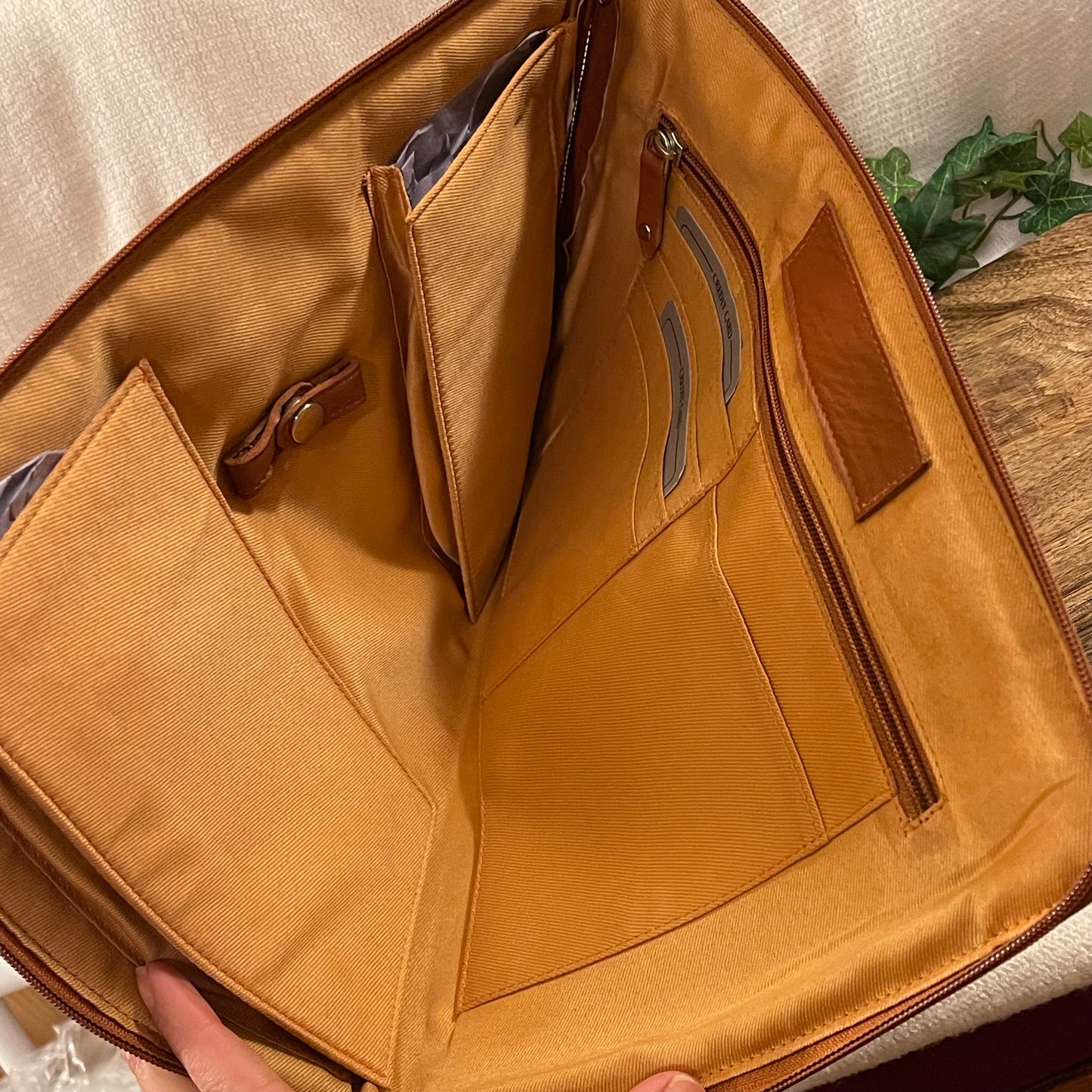 Zip Around Leather Tech Sleeve for Tablets, Laptops and Devices