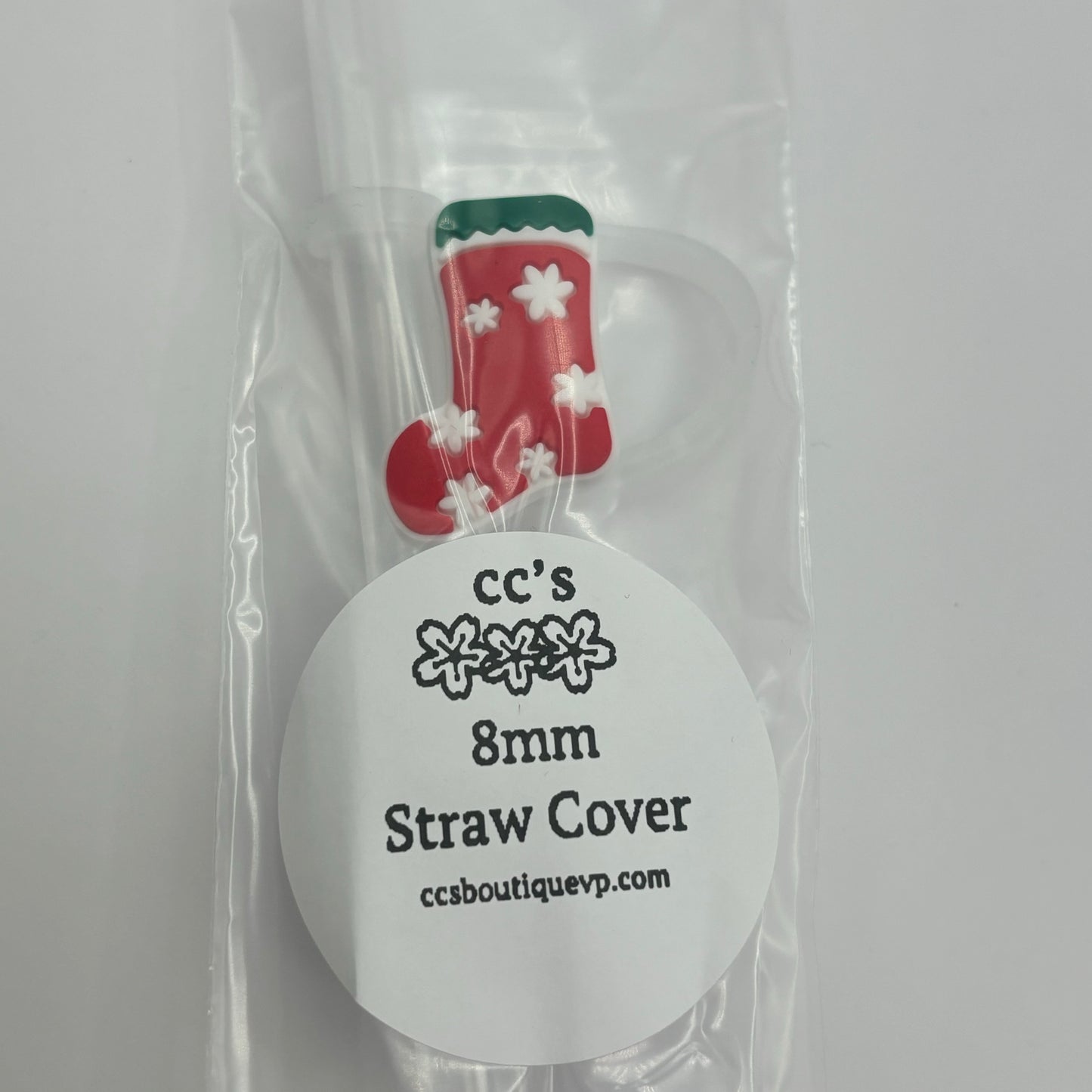 Christmas Straw and Straw Cover 8mm 12” tall