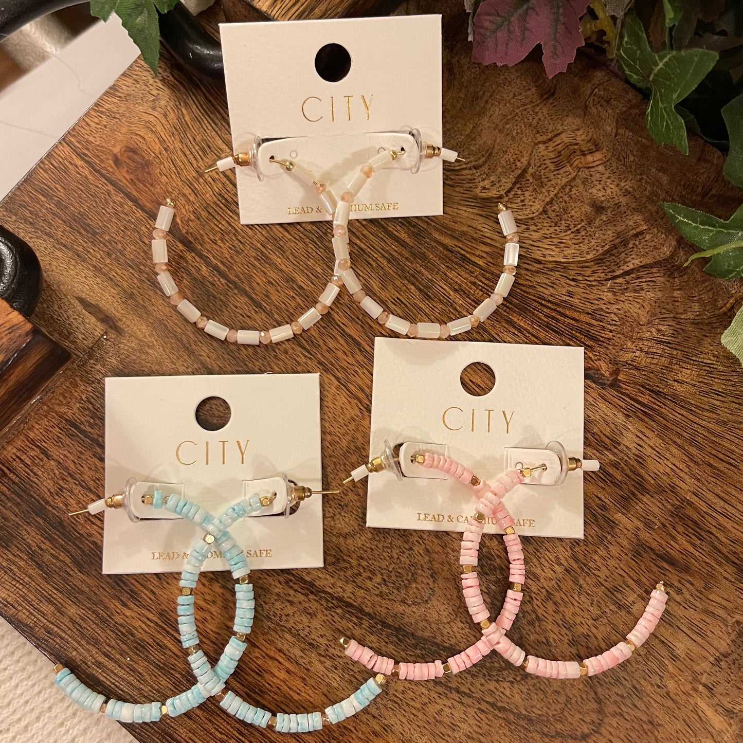 Beaded Hoop Earrings
