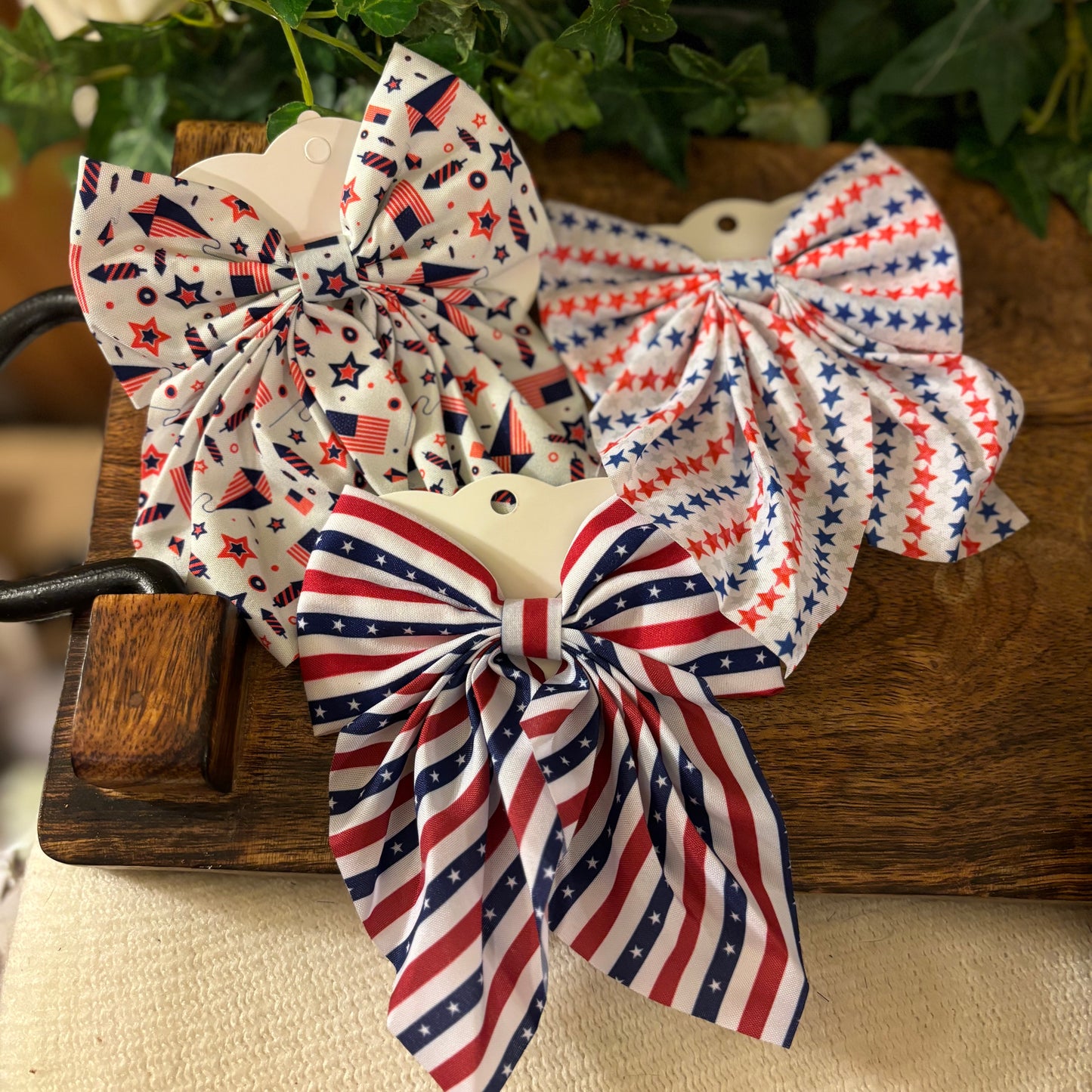 USA Stars, Stripes, and Flag Barrettes