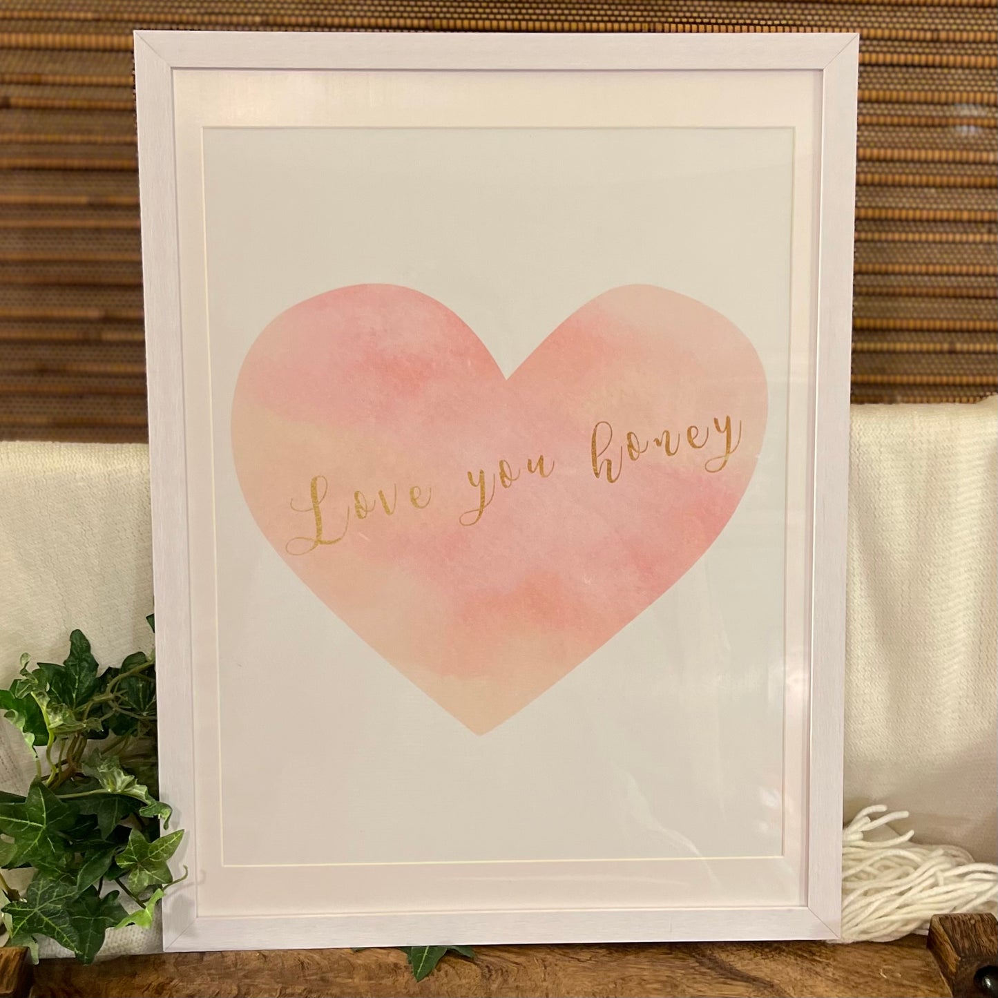 Framed Art • Love You Honey