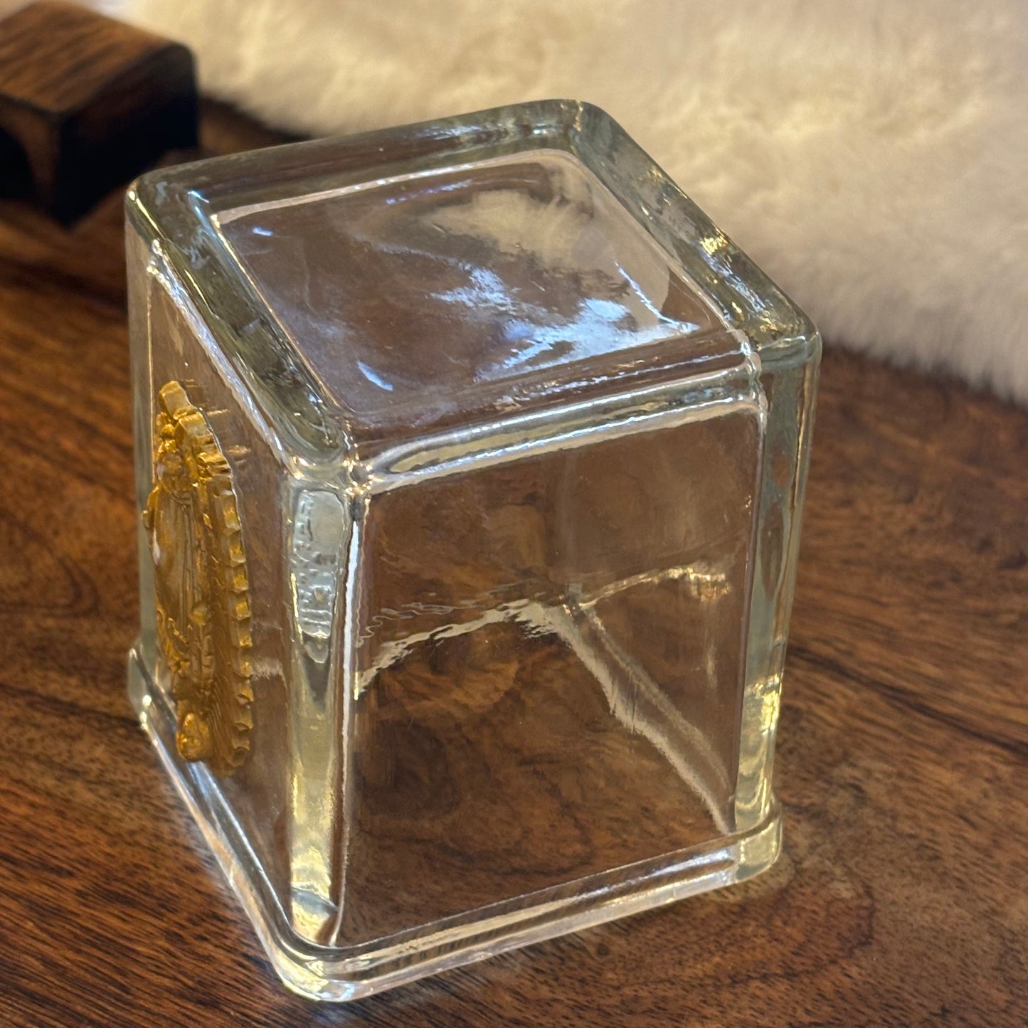 The Virgin Mary Intaglio on Glass Vase