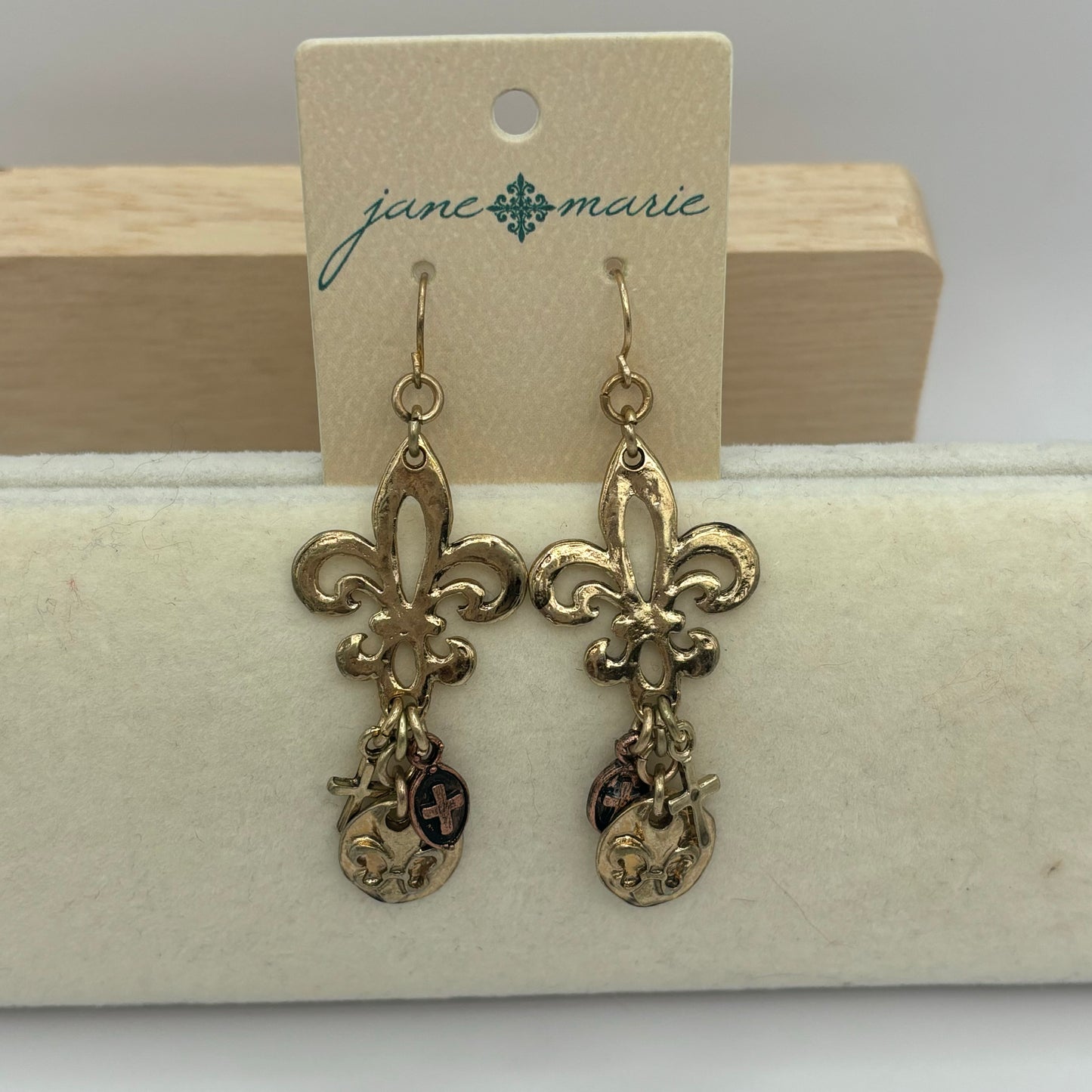 Jane Marie Fleur De Lis Dangle Earrings