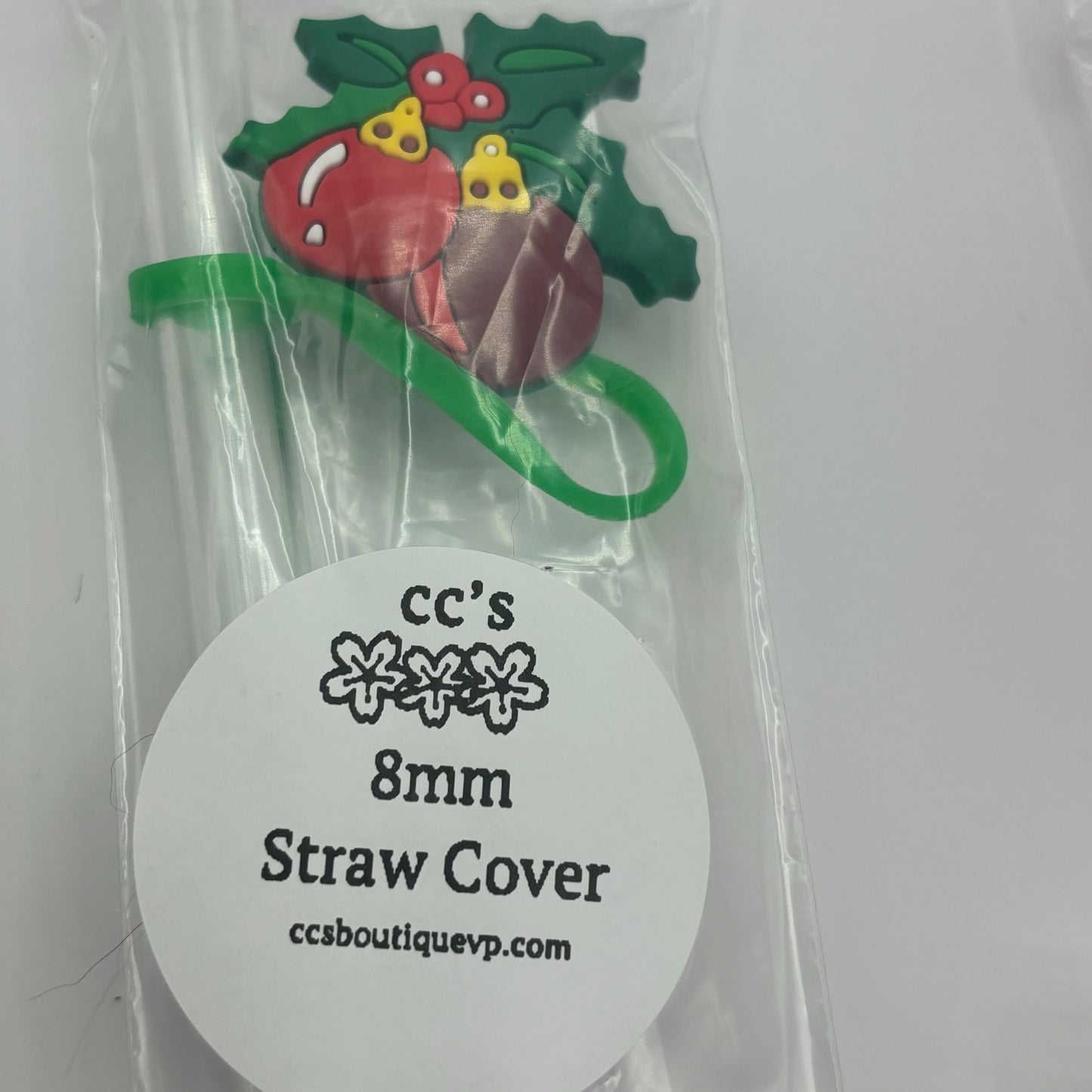 Christmas Straw and Straw Cover 8mm 12” tall