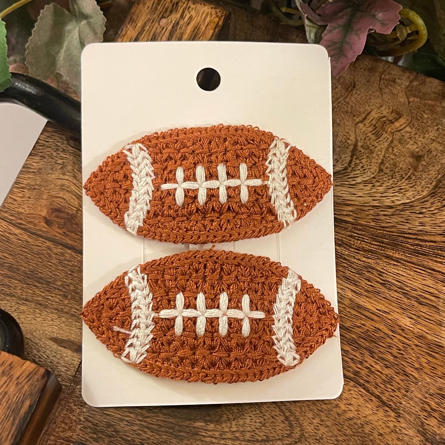 Football Snap Back Barrettes