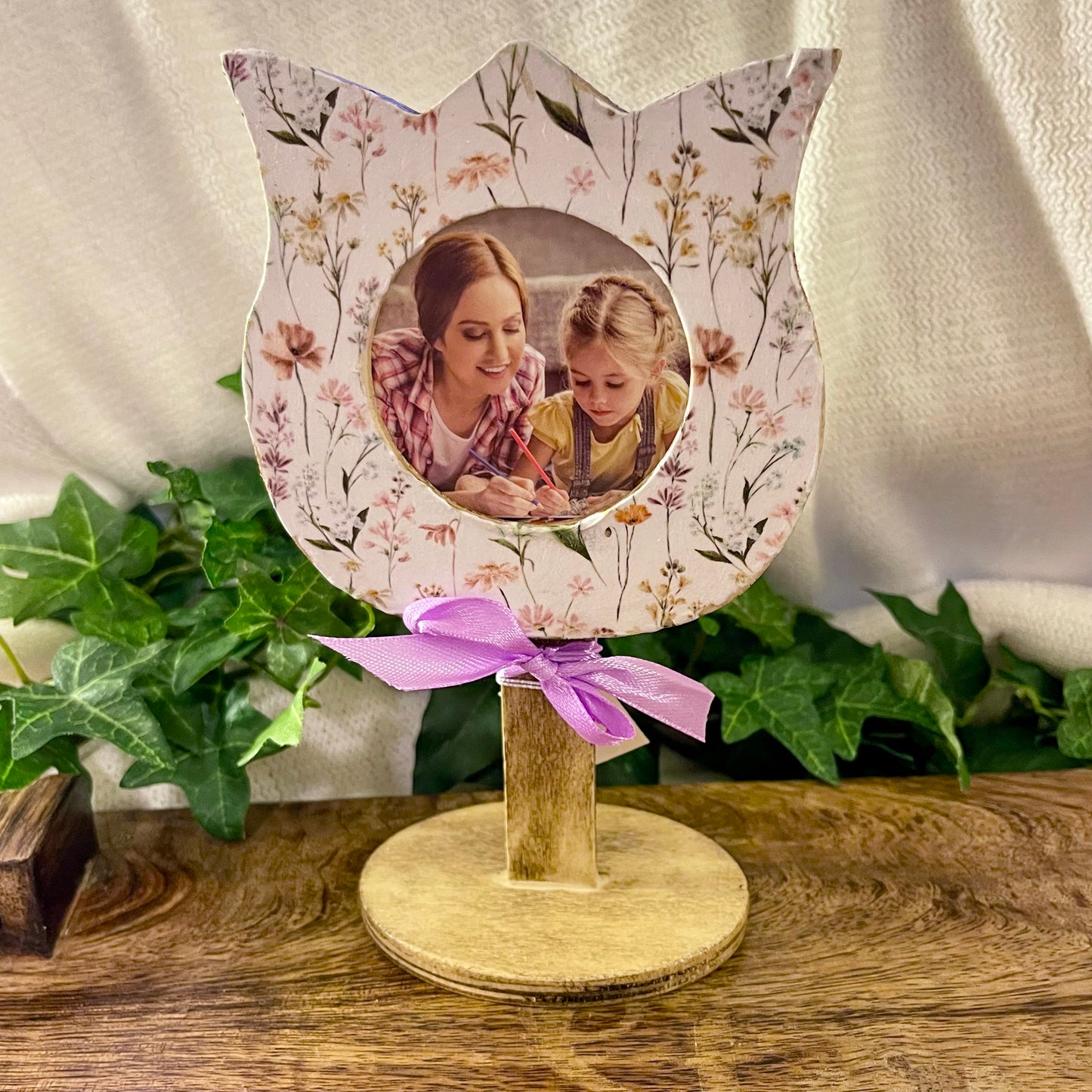 Decoupage Flower Frame