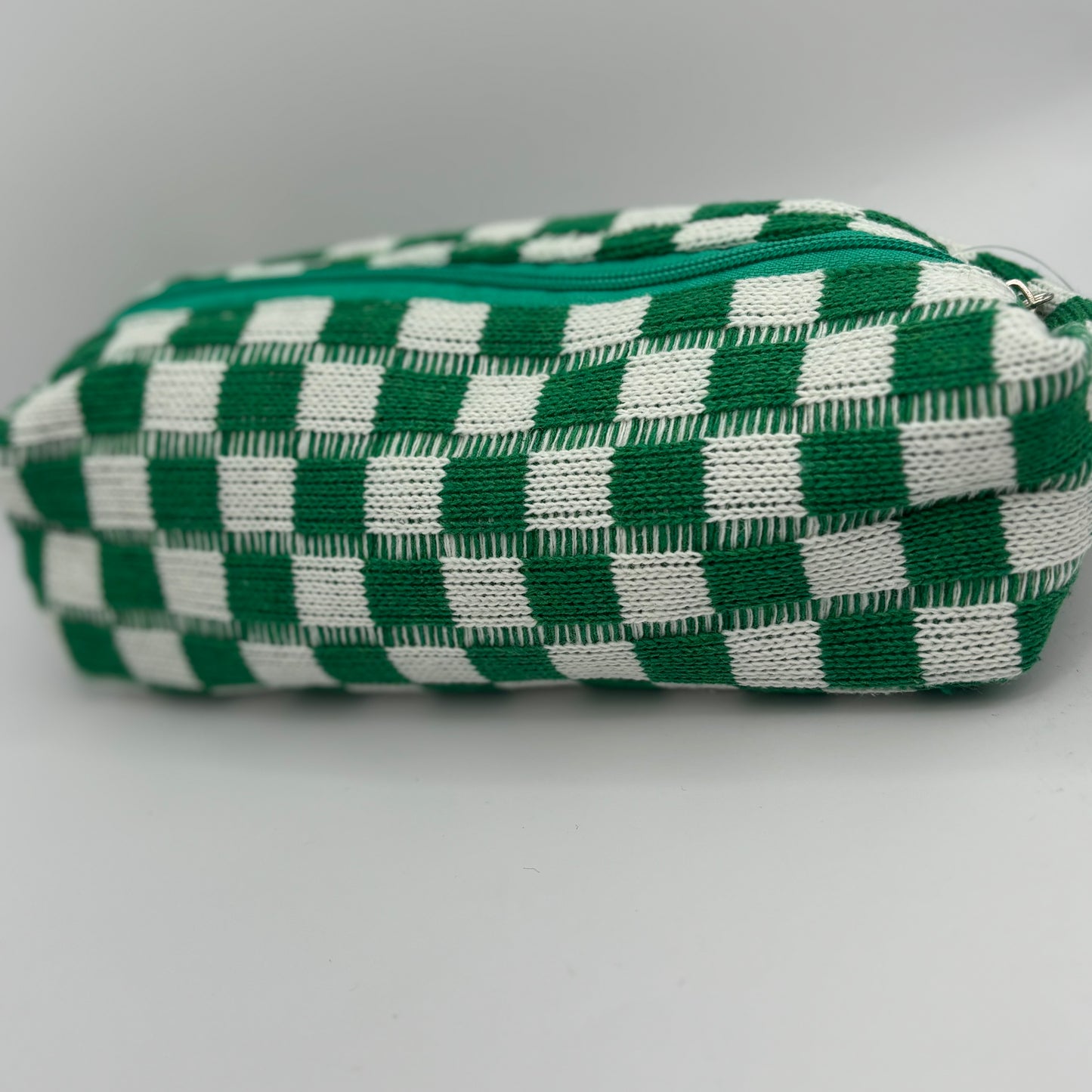 Checkered Print Lined Pencil Bags