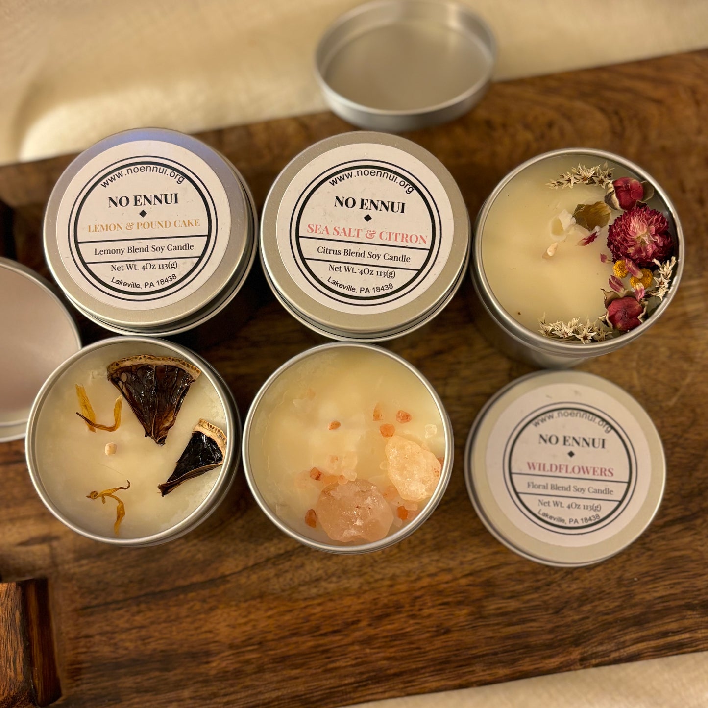 Soy Candle 4oz Wildflowers Lemon Sea Salt