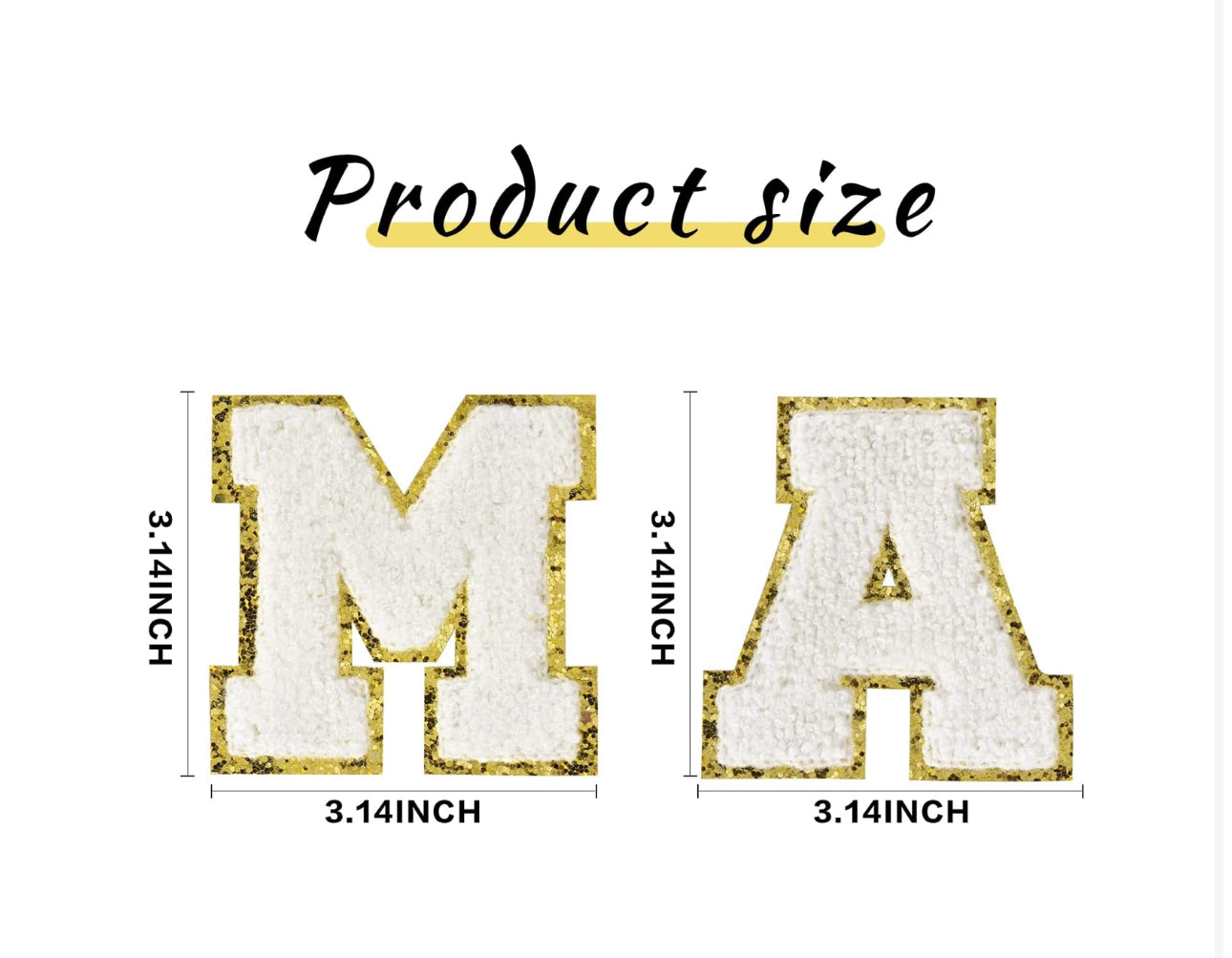Chenille Iron On Patch Letters • MAMA