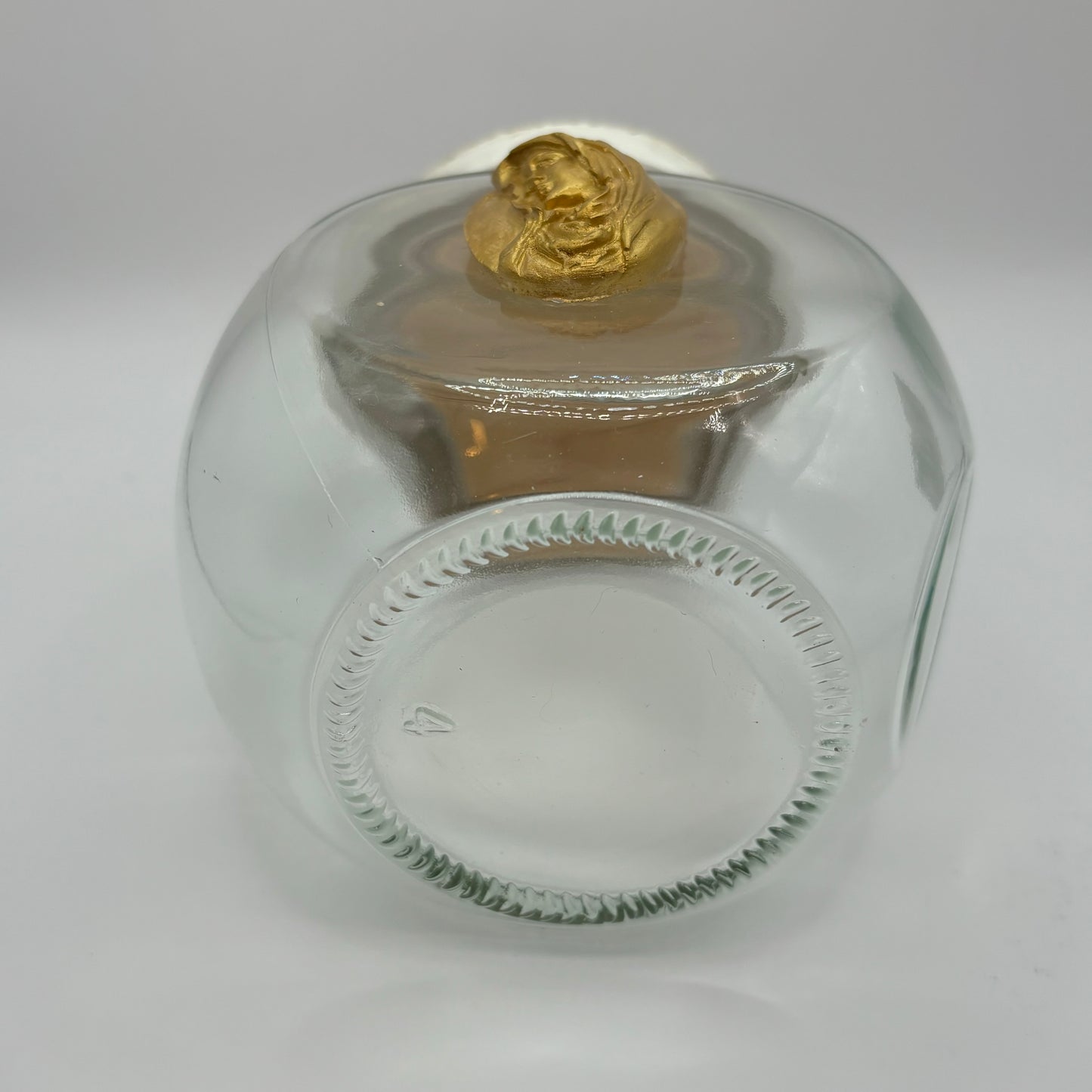 The Virgin Mary Intaglio on Glass Jar with Lid