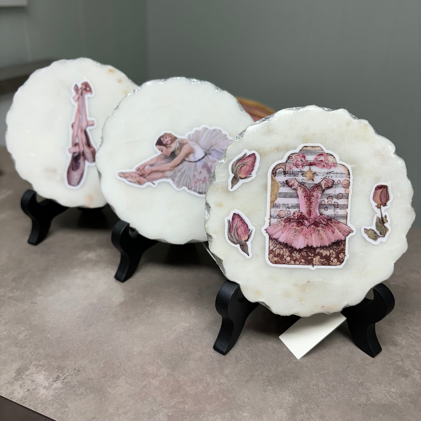 Ballerina Image on Marble Slab