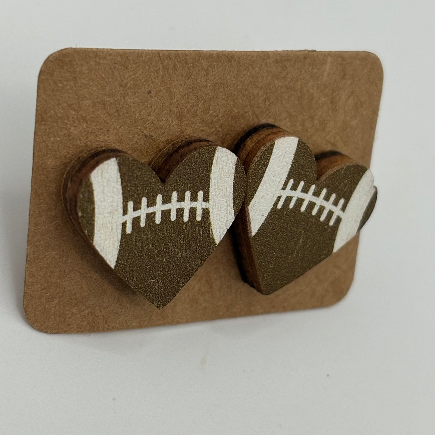 Football Post Back Earrings