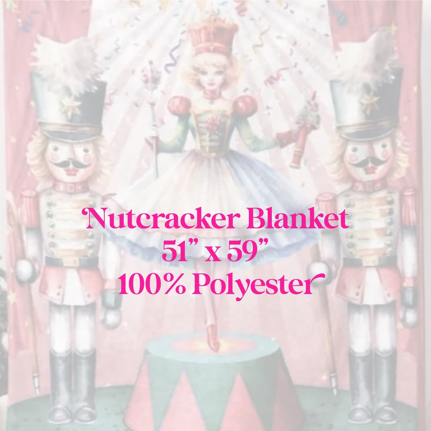 Nutcracker Ballerina Blanket 51” x 60”