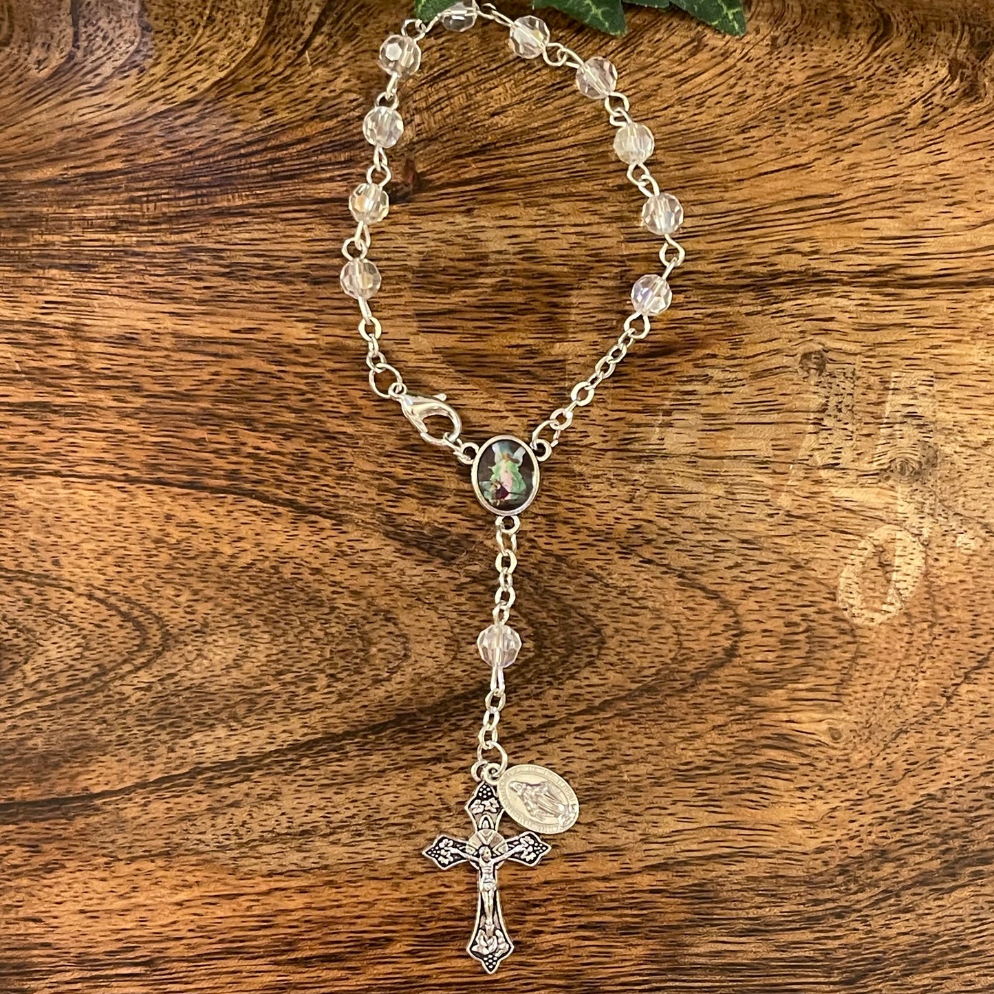 Auto Rosary with Blue or Clear Beads
