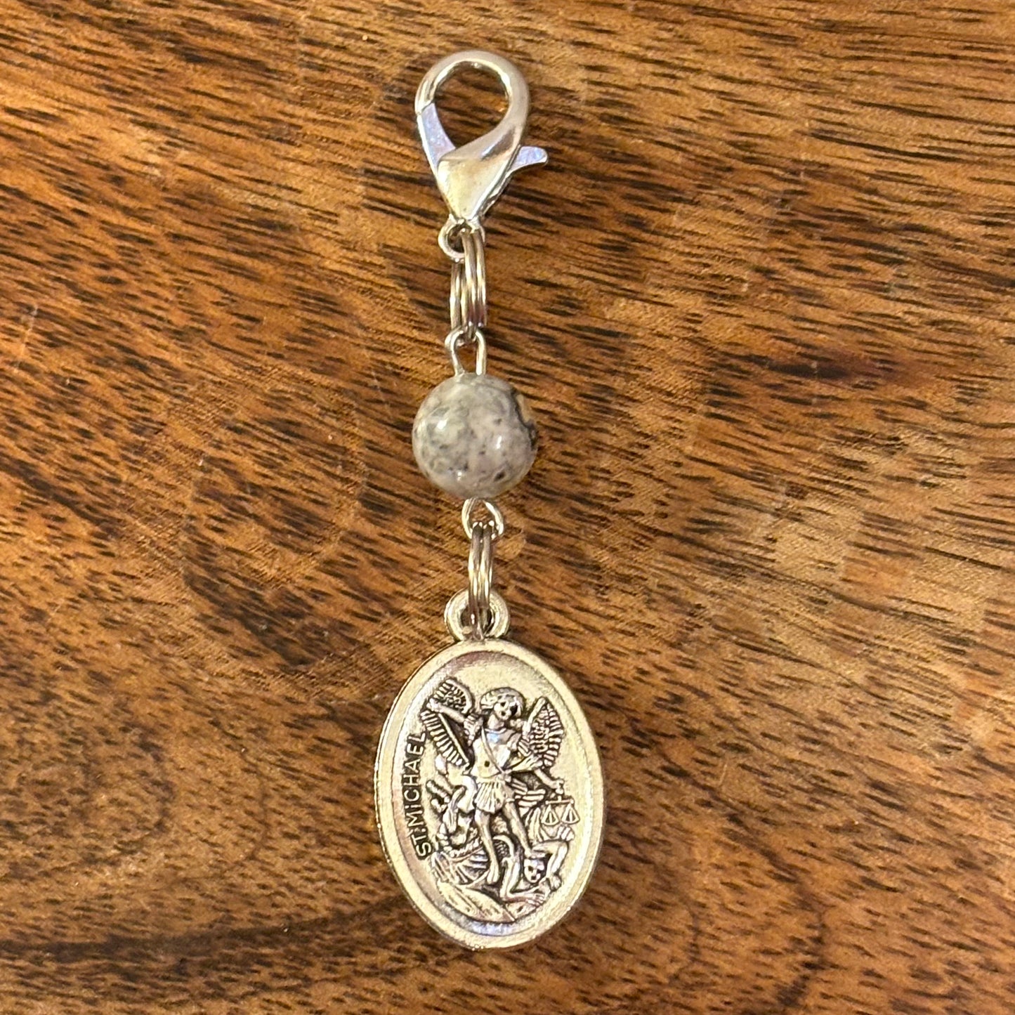 Saint Michael Medal Rosary Marker/Key Clip