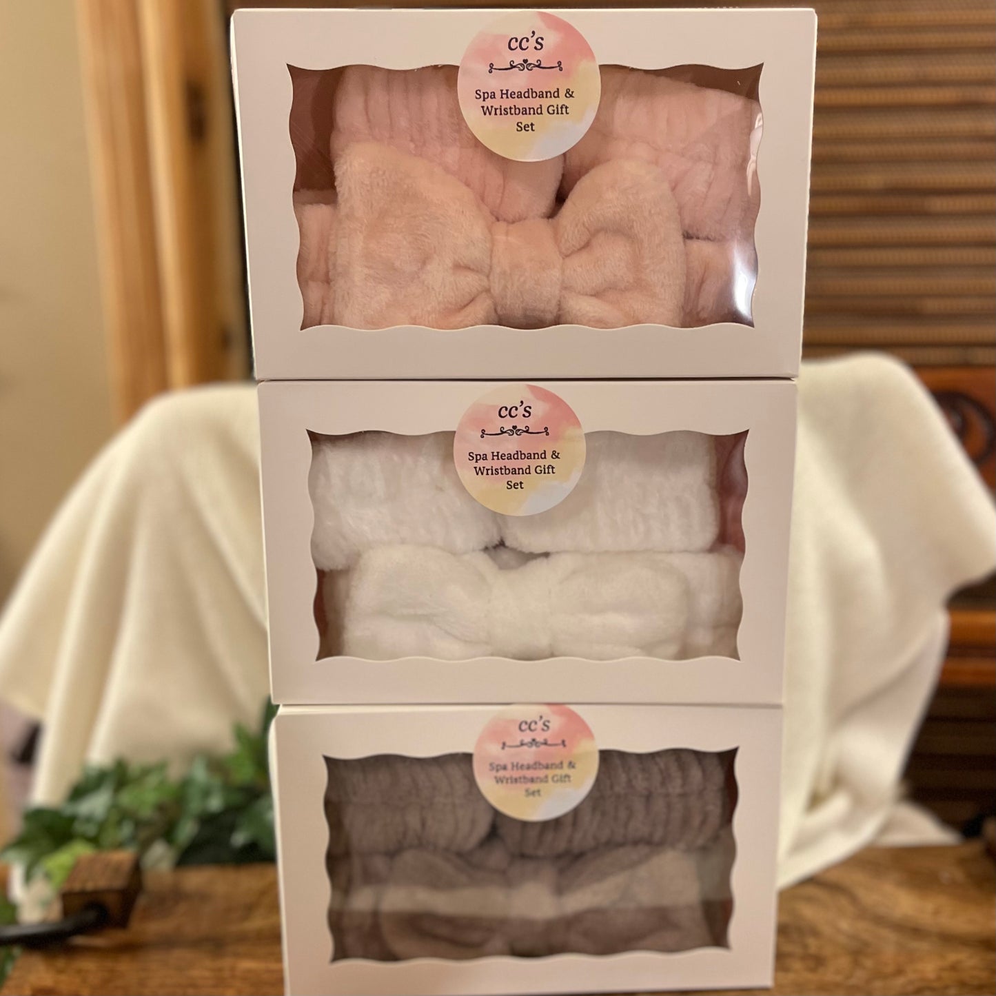Spa Headband & Wristband Gift Set