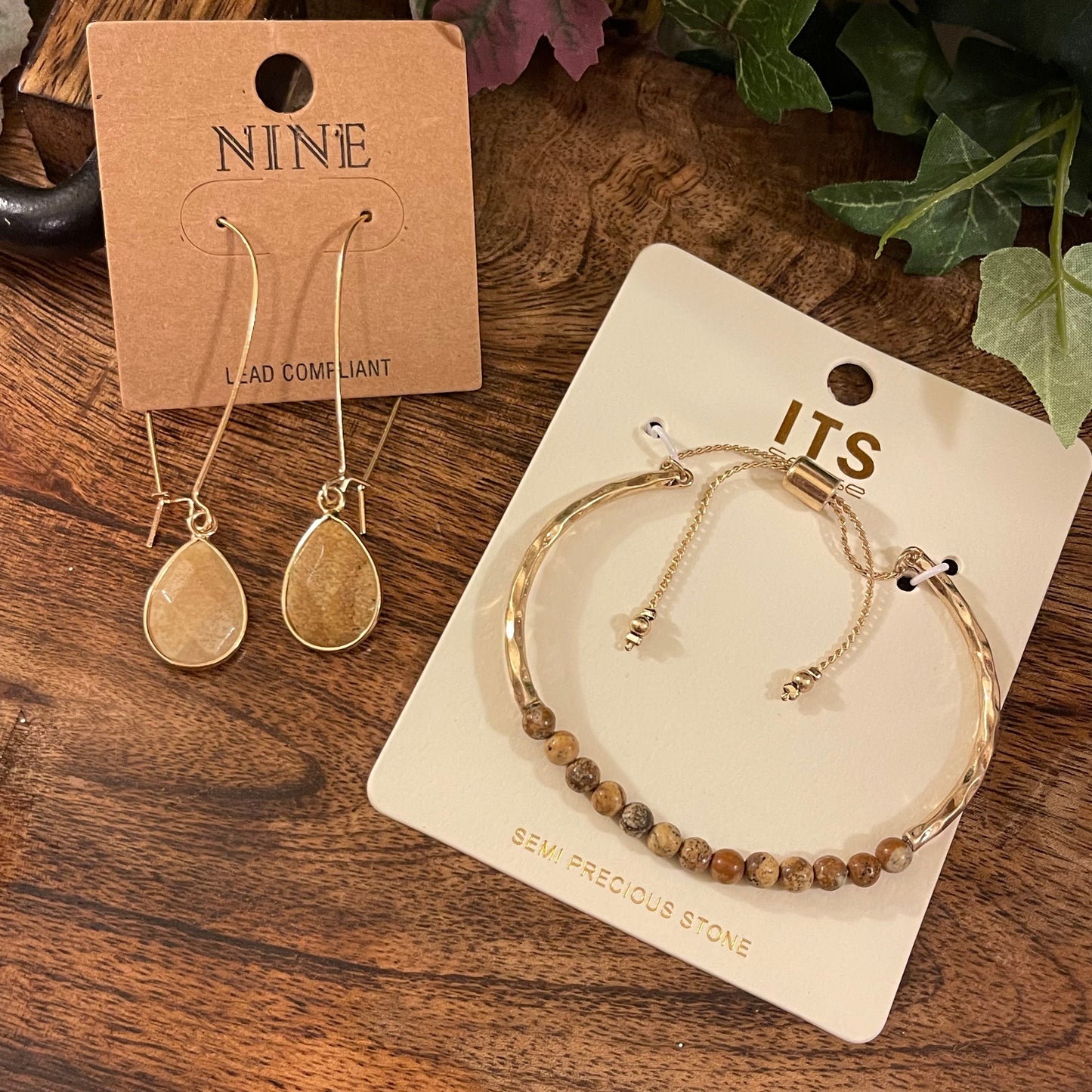 Brown Jasper Bolo Bracelet or Earrings