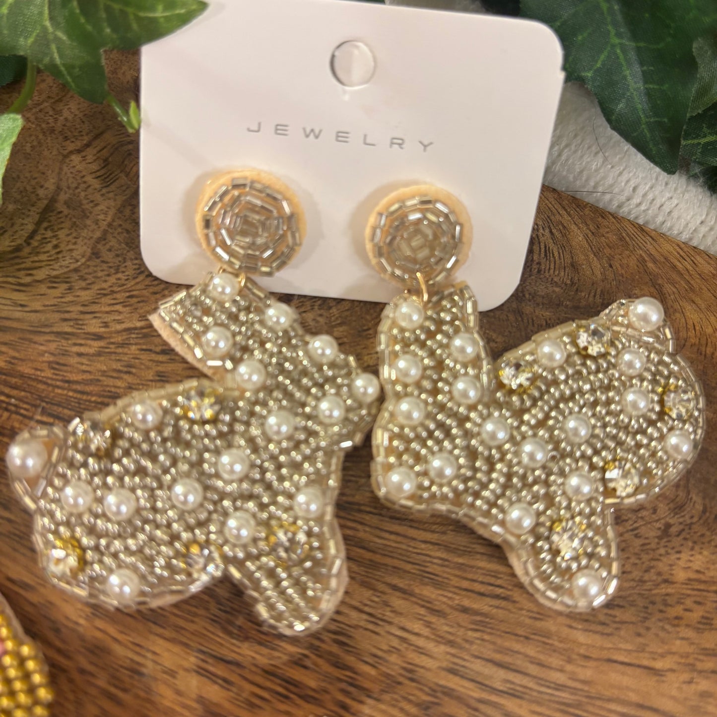 Easter Basket or Bunny Statement Seed Bead Drop Earrings