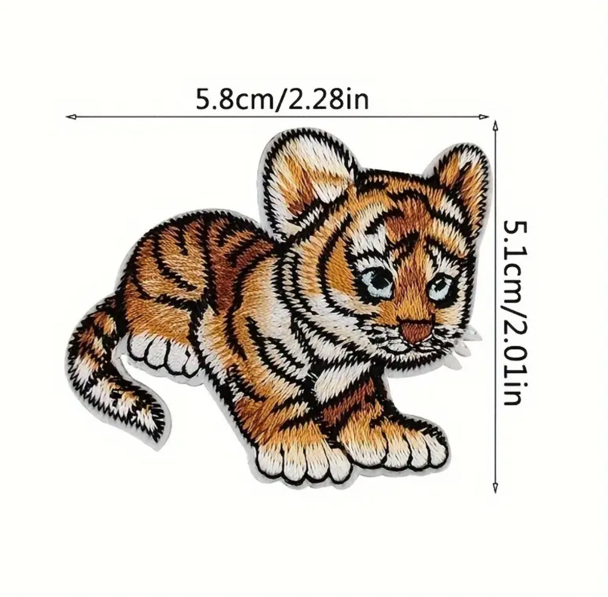 Embroidered Iron On Patch • Football • Tiger