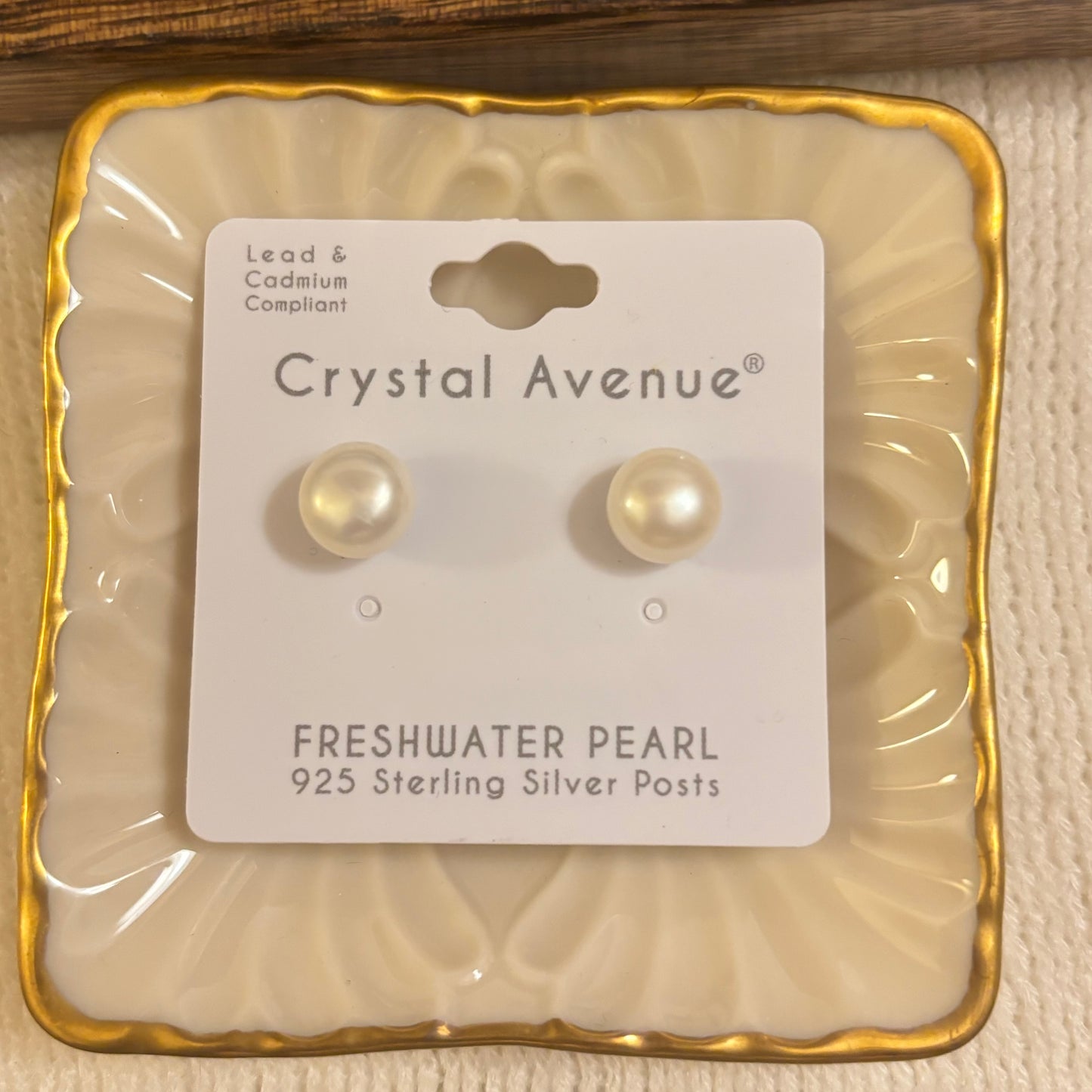 Ivory Pearl Post Back Earrings 9mm or 5mm