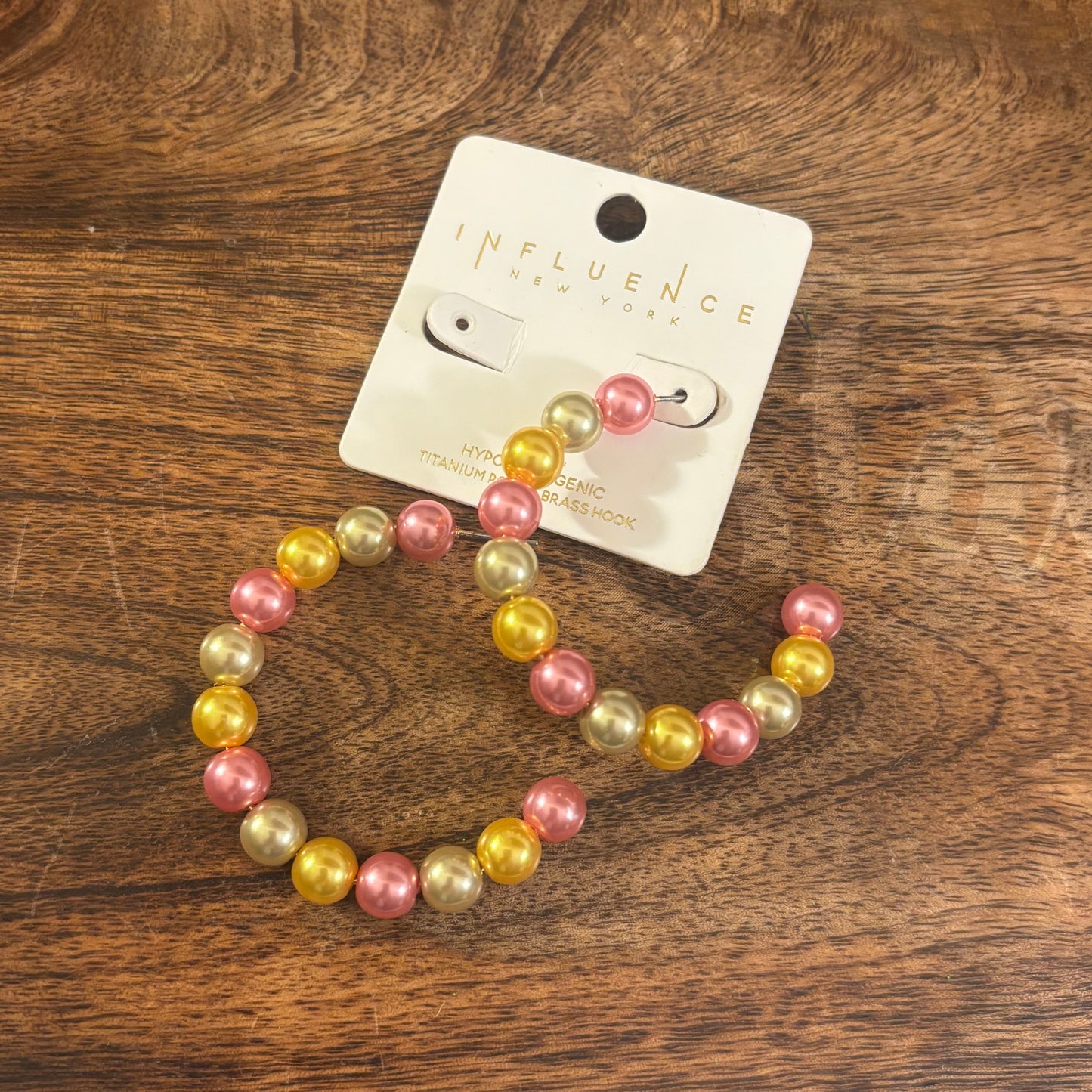 Pastel Color Beaded Hoop
