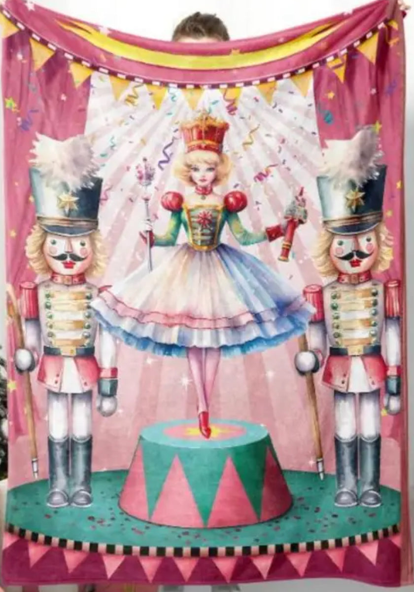 Nutcracker Ballerina Blanket 51” x 60”