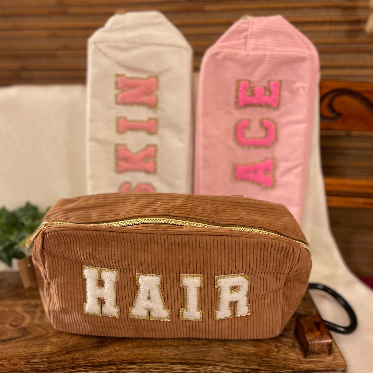 Corduroy Cosmetic Bag