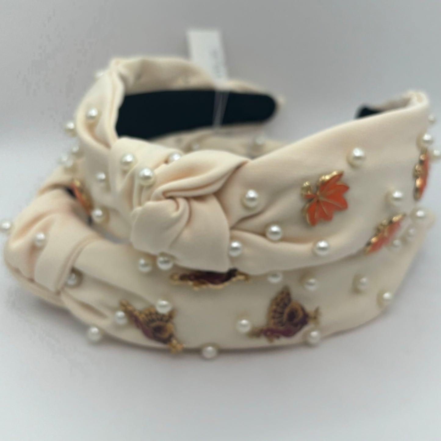 Fall Leaves or Turkey Headbands Embellished with Pearls