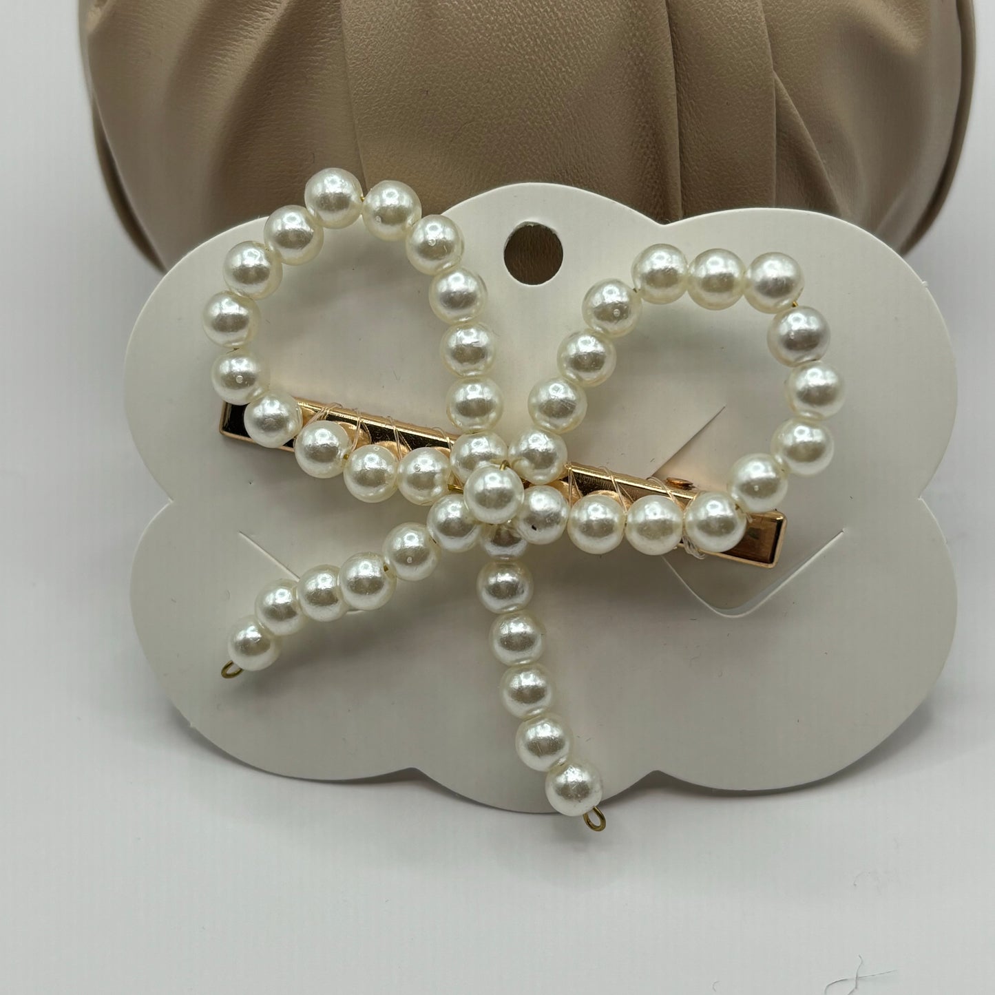 Pearl Bow Barrette
