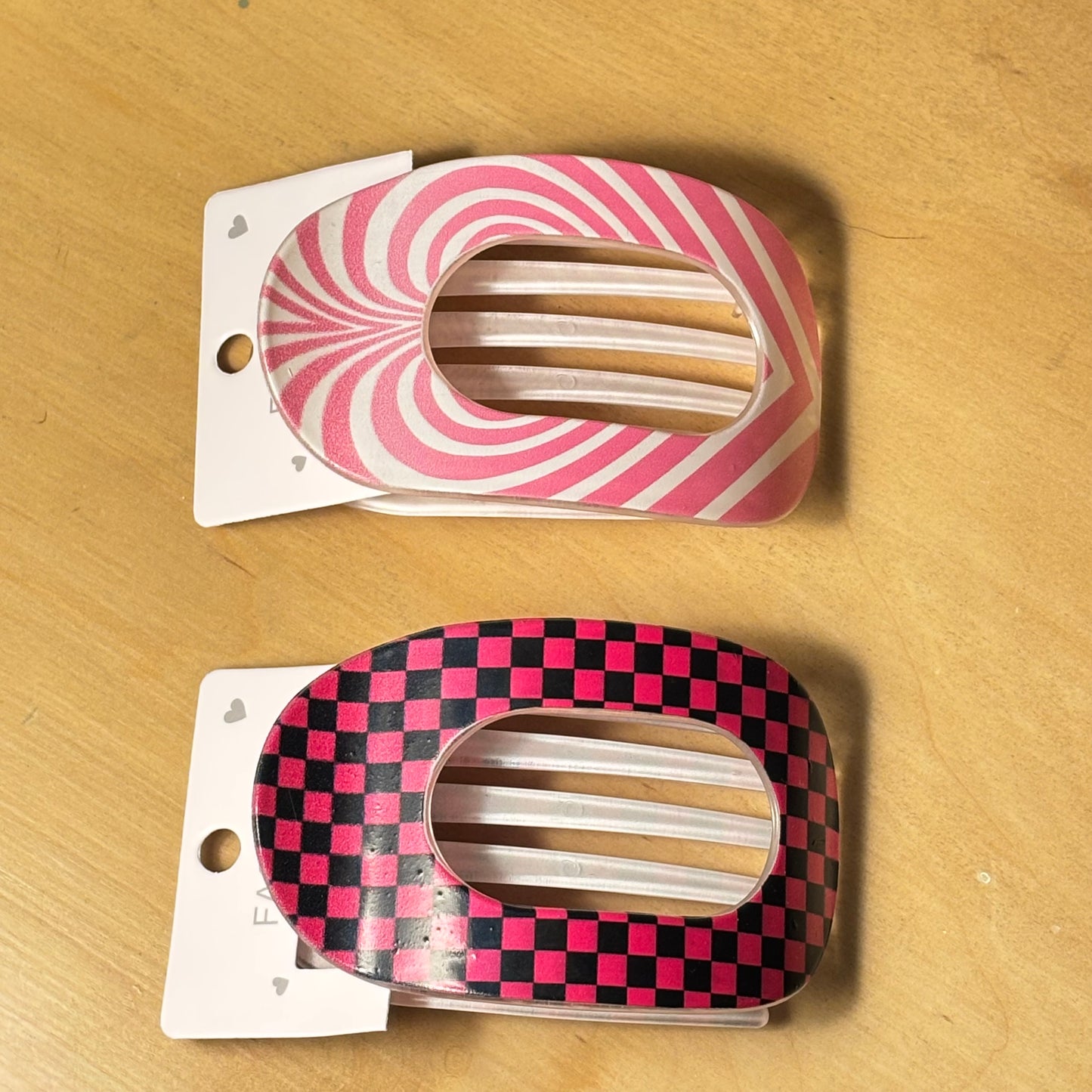 Hair Claw Clip 4” Set of 2 in Black or Pink