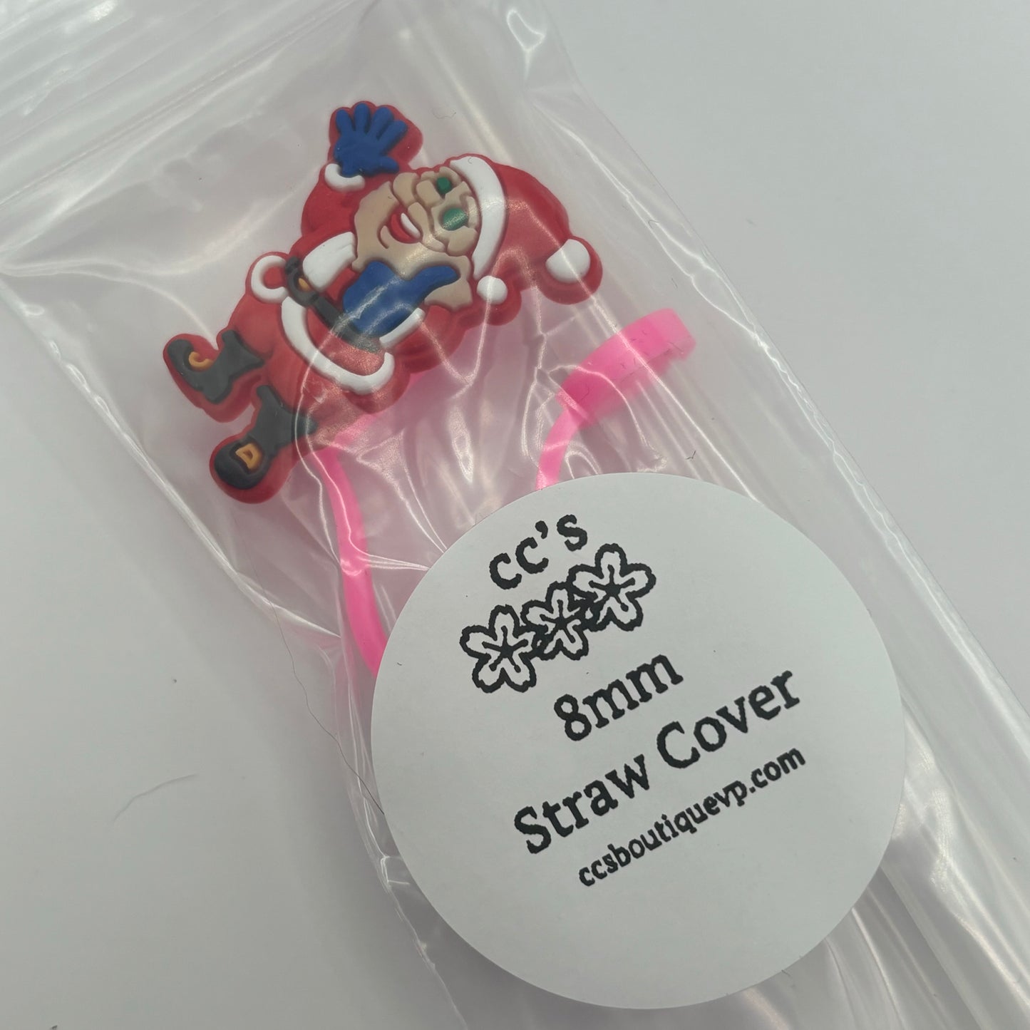 Christmas Straw and Straw Cover 8mm 12” tall