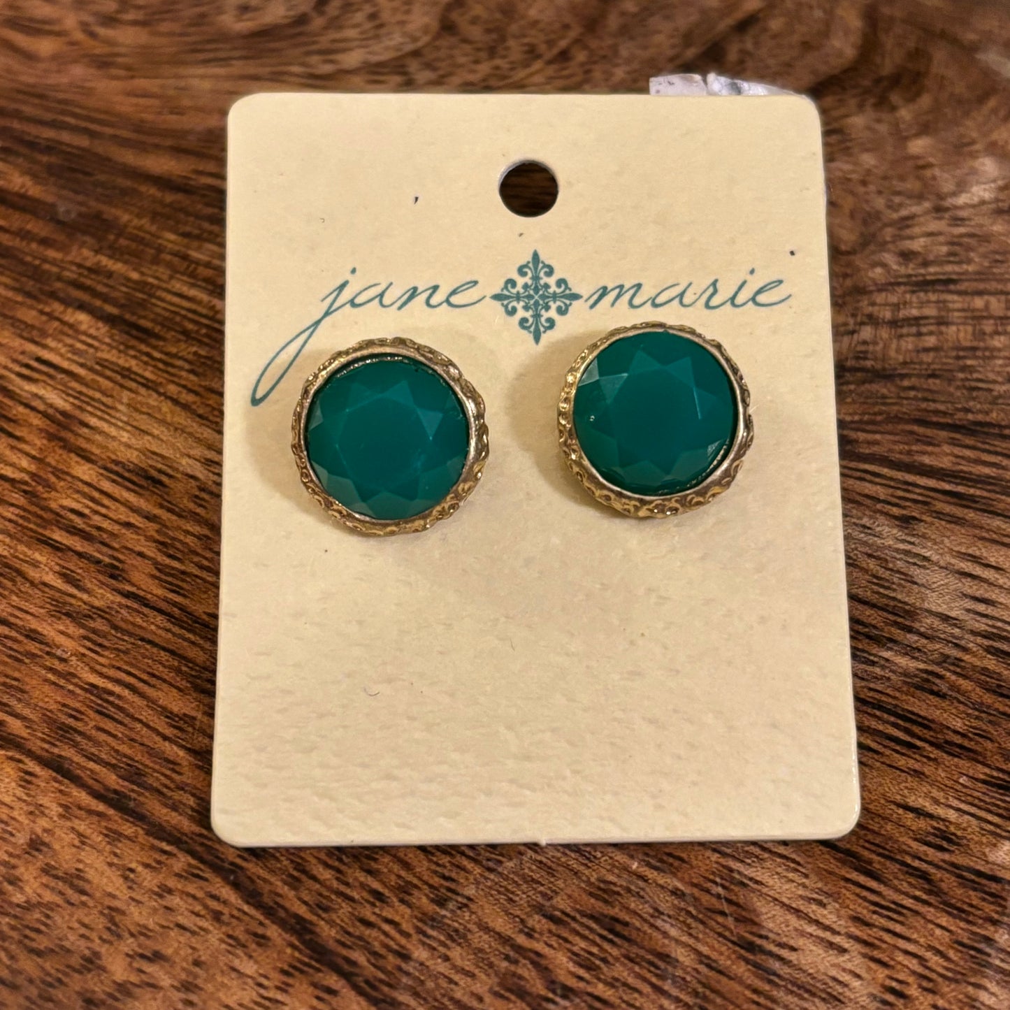 Jane Marie Teal Post Back Earrings