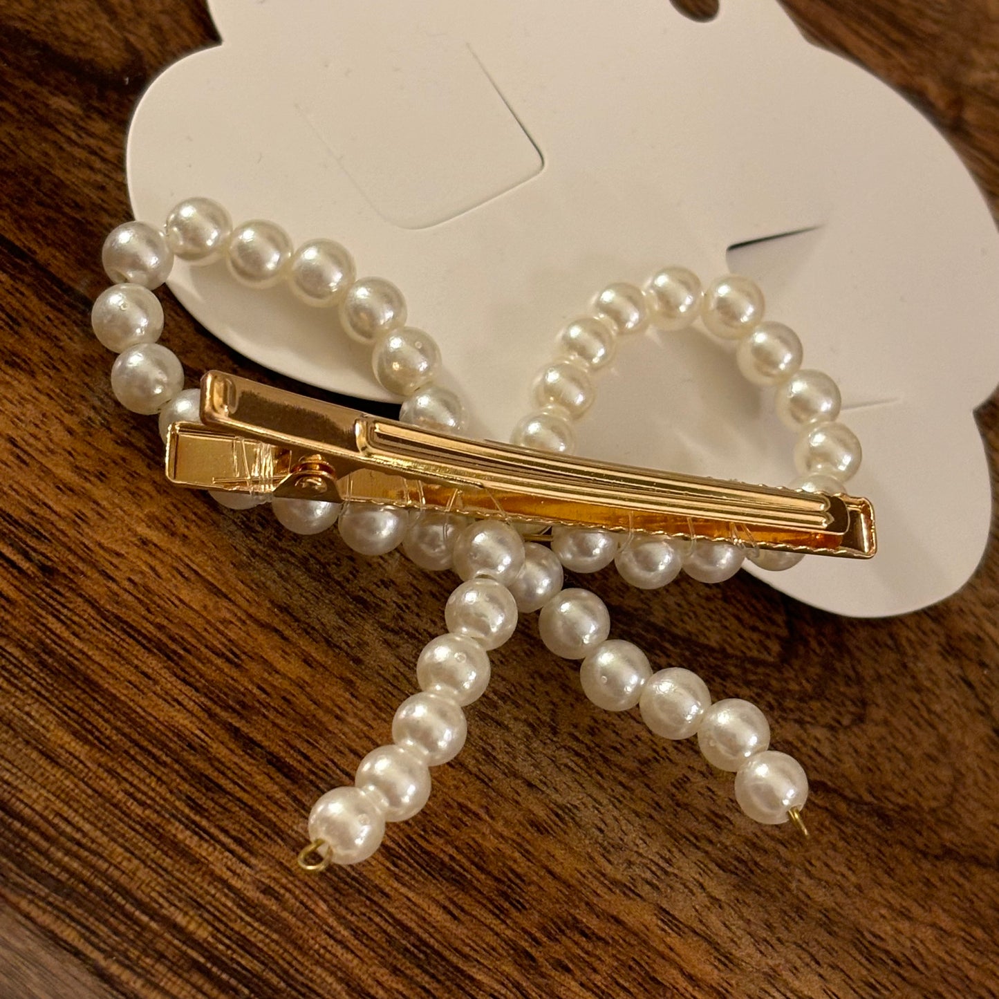 Pearl Bow Barrette
