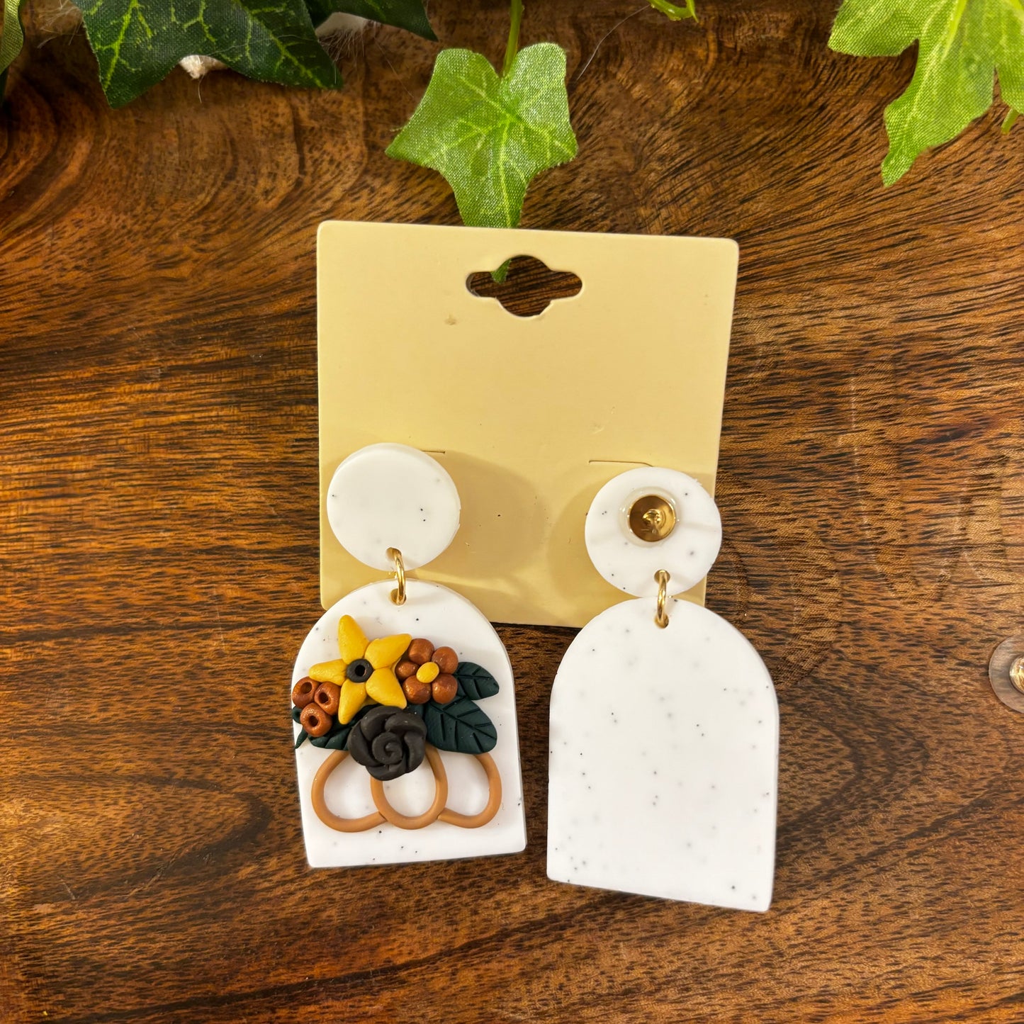 Fall Pumpkin Post Back Earrings