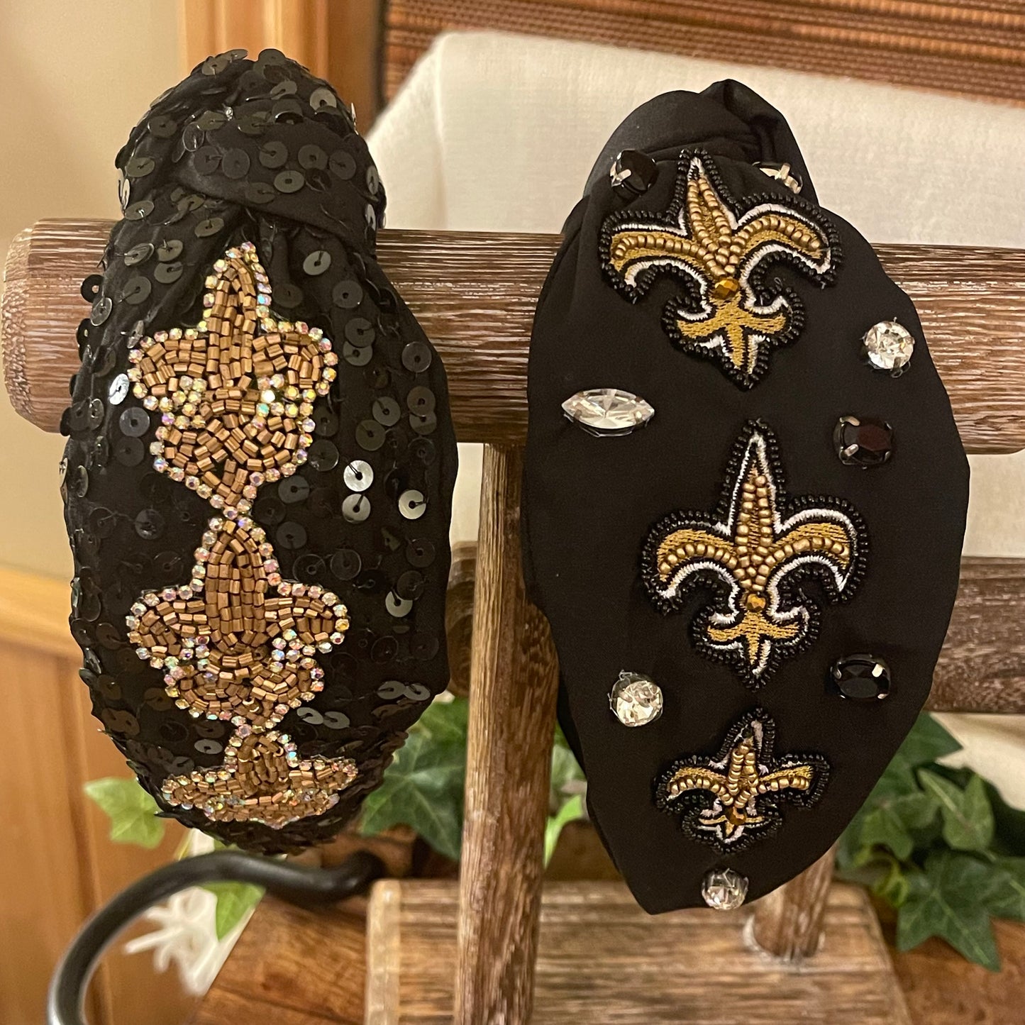 GameDay: Fleur de Lis Seed Bead Headband