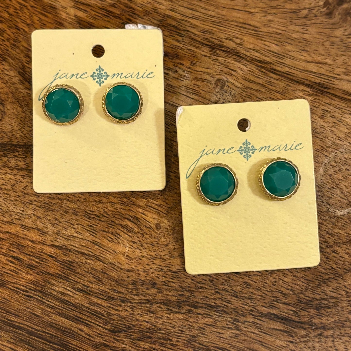 Jane Marie Teal Post Back Earrings